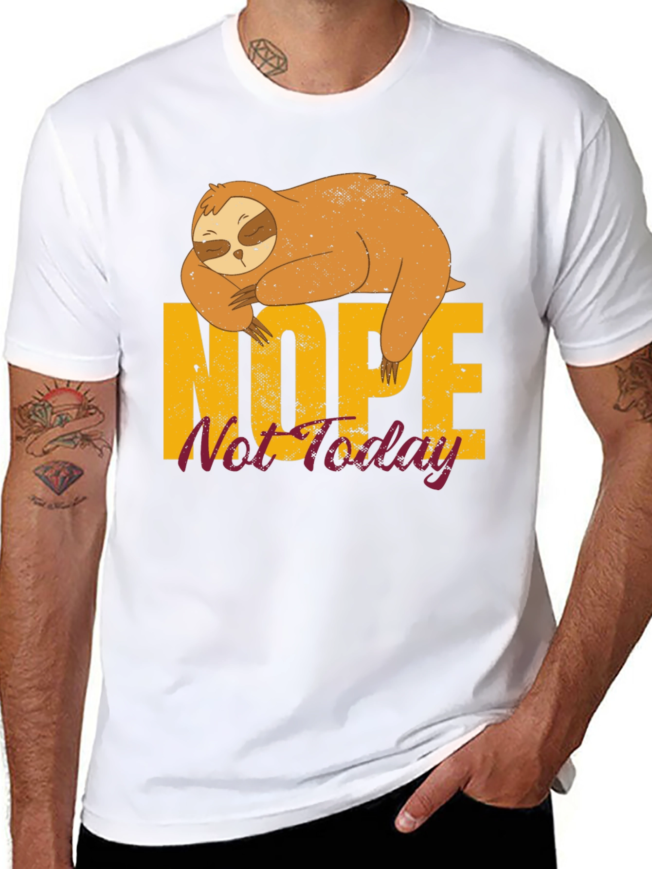Nope Not Today Sloth Graphic Tee - Unisex