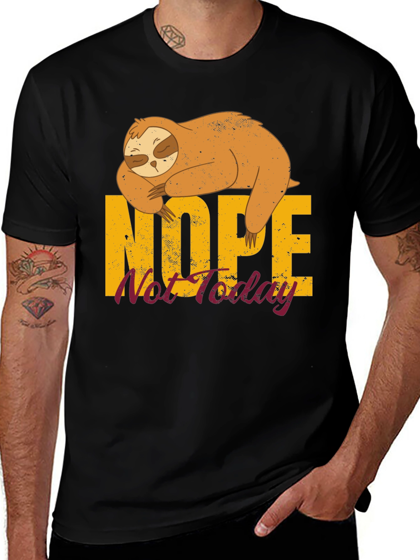 Nope Not Today Sloth Graphic Tee - Unisex