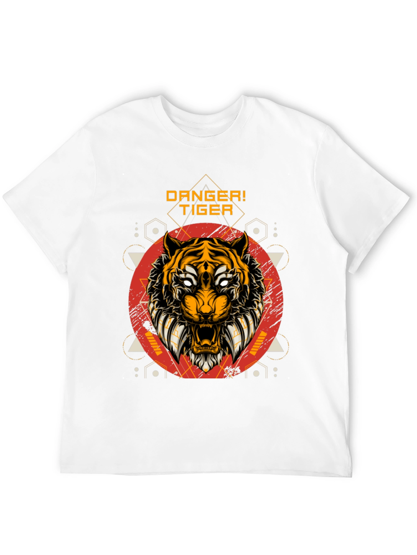 Danger Tiger Graphic Tee - Black Cotton T-Shirt