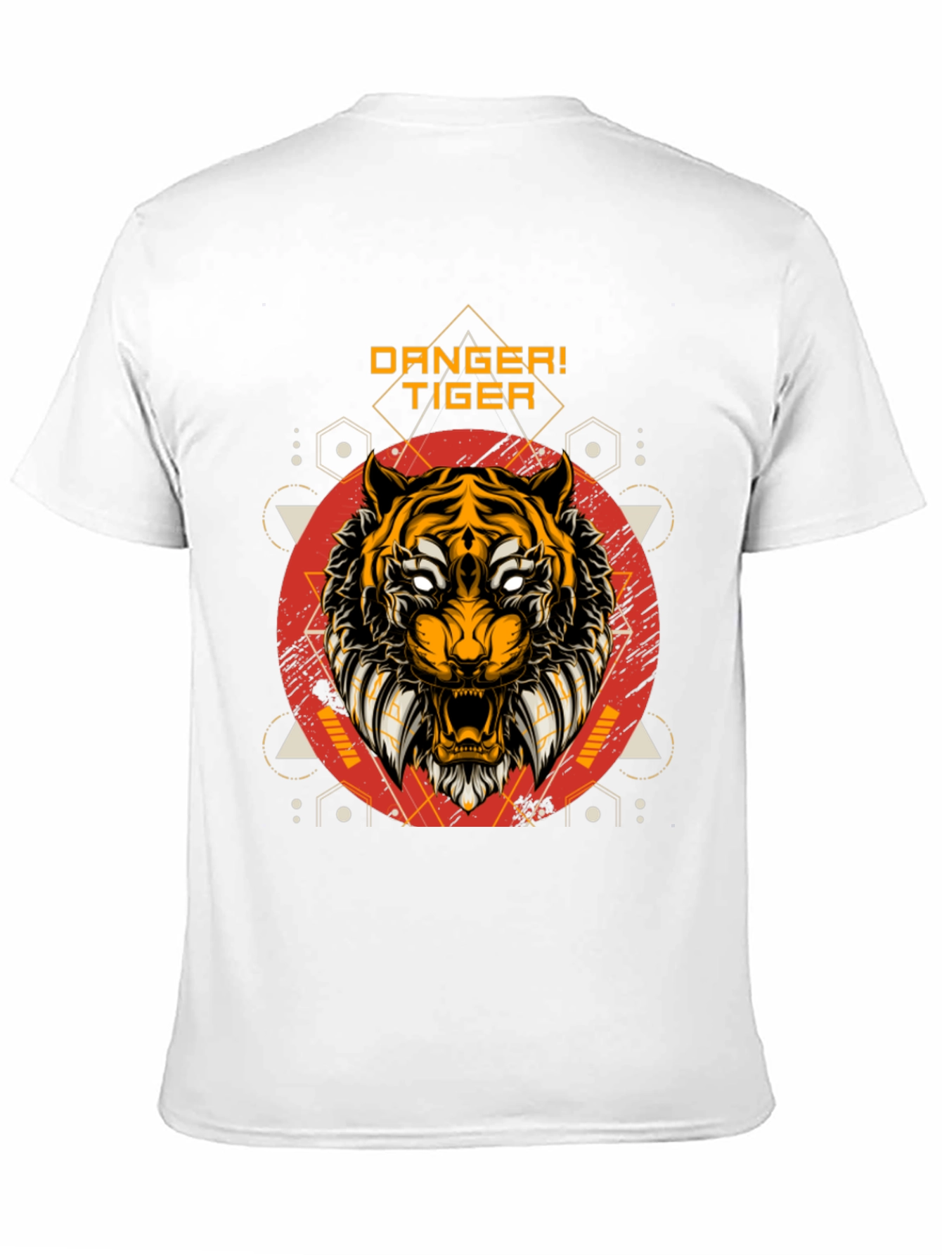 Danger Tiger Graphic Tee - Black Cotton T-Shirt