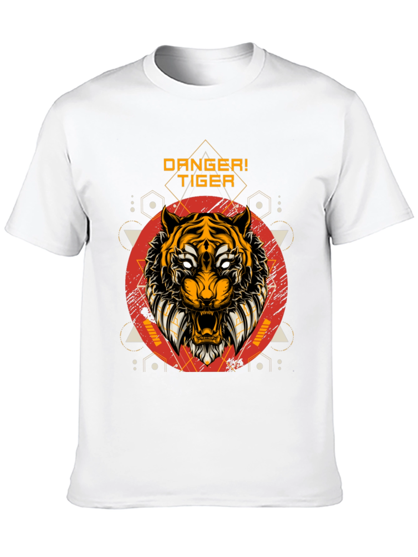 Danger Tiger Graphic Tee - Black Cotton T-Shirt