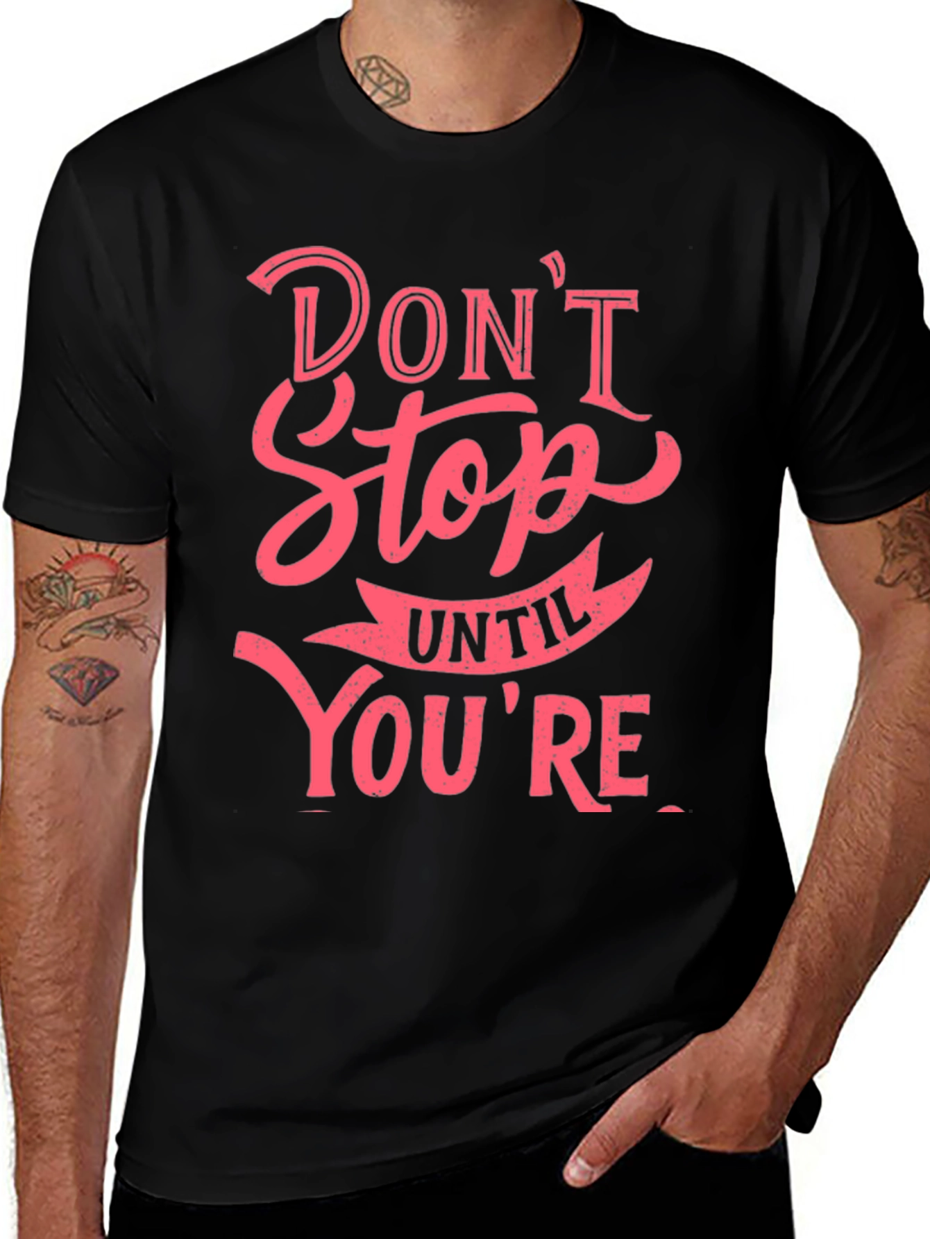 Dont Stop Graphic T-Shirt - Black