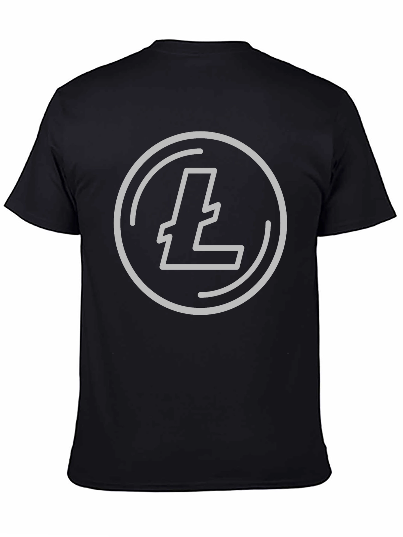 Litecoin Crypto Tee - Black Graphic T-Shirt