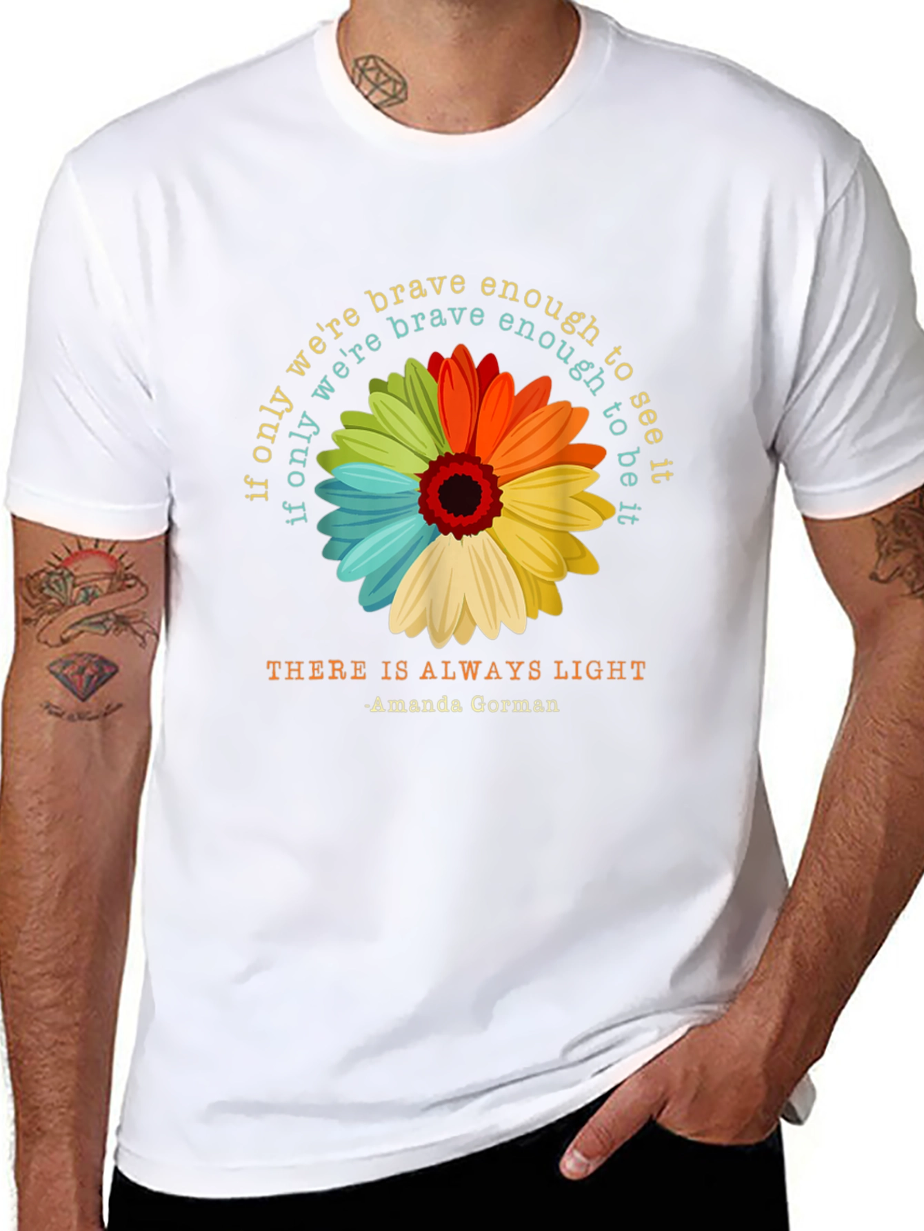 Brave Enough Light T-Shirt - Amanda Gorman Inspired