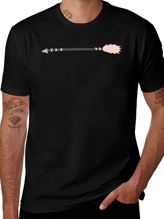 Arrow Graphic Tee - Mens Black Cotton T-Shirt