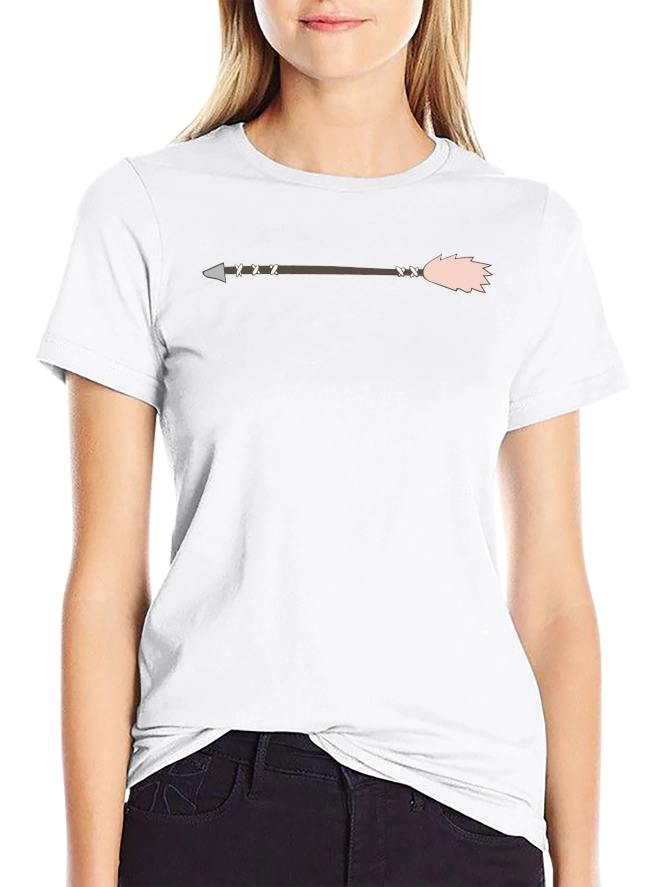 Arrow Graphic Tee - Mens Black Cotton T-Shirt