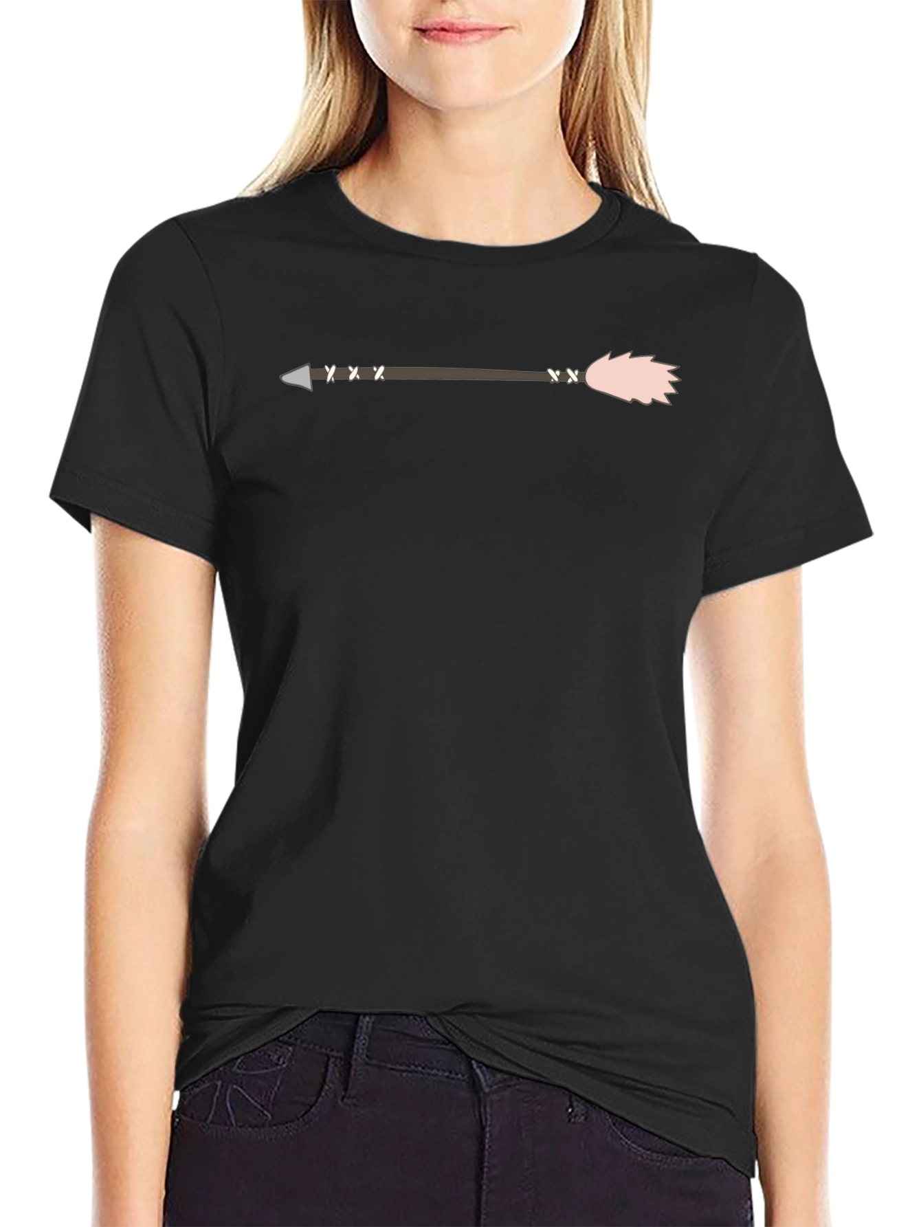 Arrow Graphic Tee - Mens Black Cotton T-Shirt