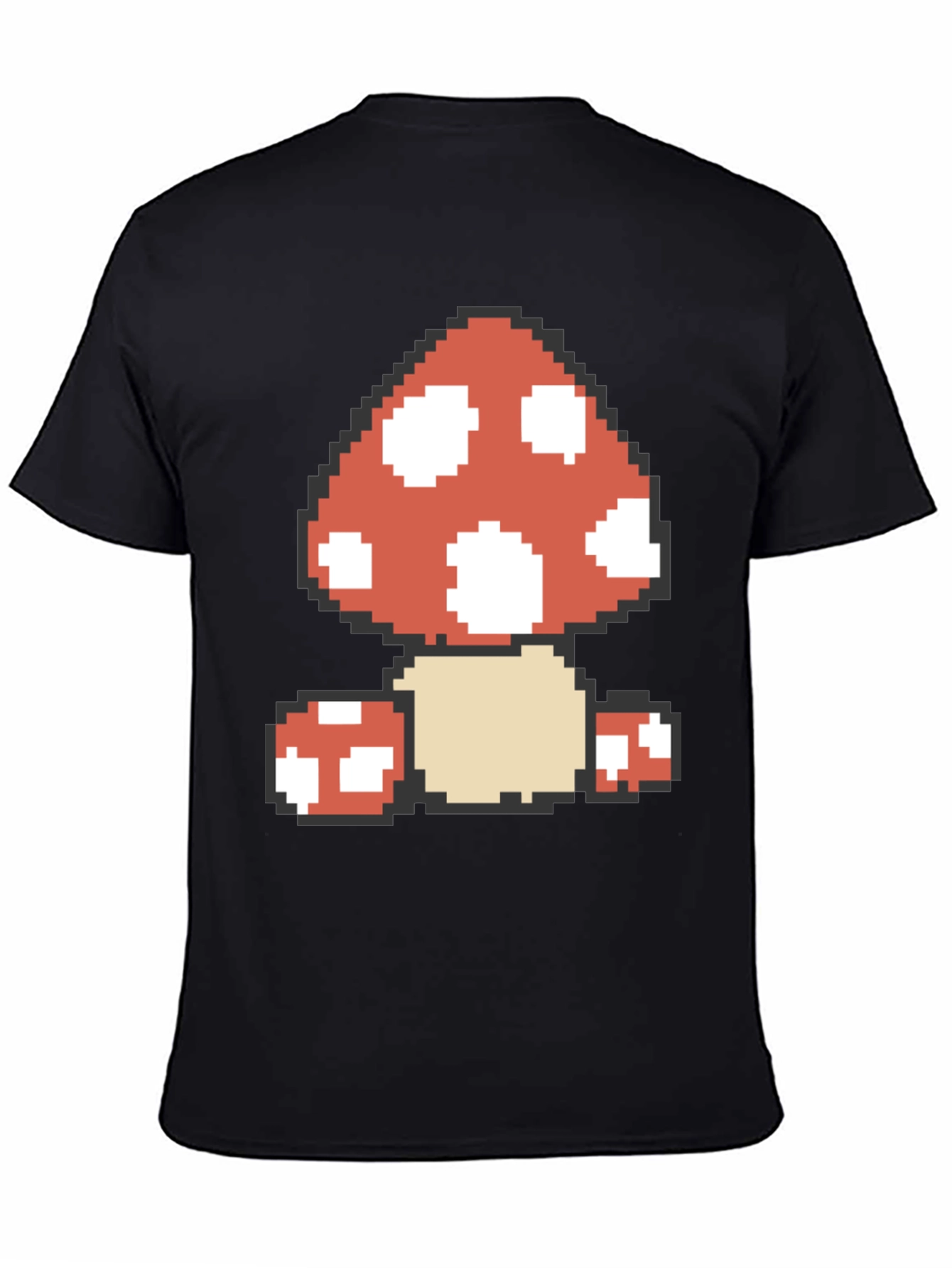 Pixelated Mushroom Graphic Tee - Retro Gaming Style