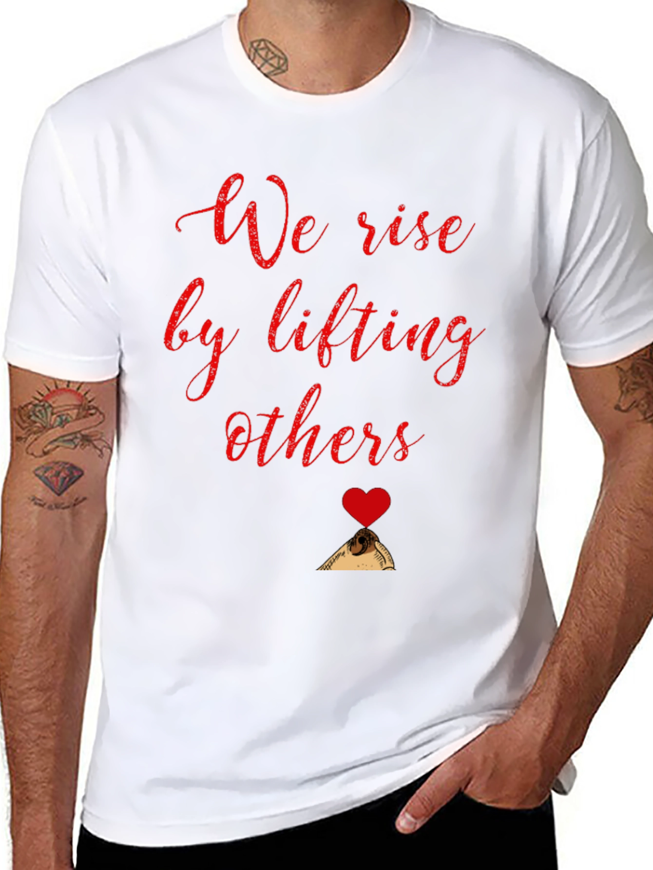 We Rise by Lifting Others Black T-Shirt