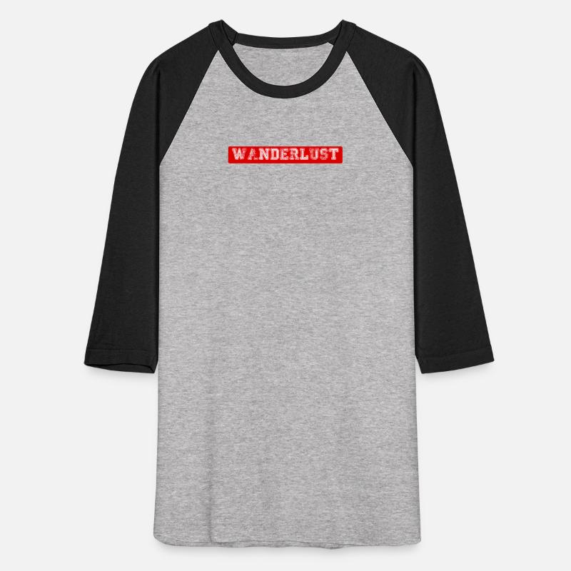 Wanderlust Distressed Collegiate Varsity on Red Ba