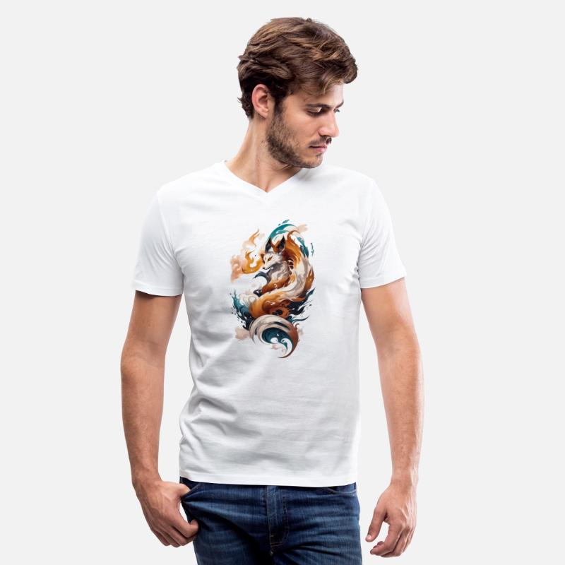 Waves of Fantasy: Elegant Japanese Kitsune Fox