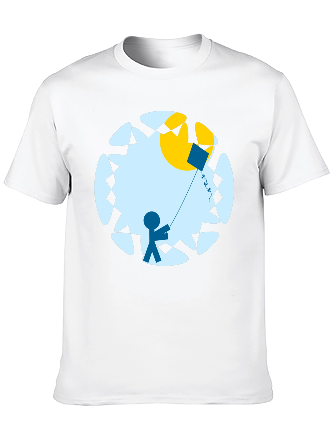Kite Day Graphic Tee - Black Cotton T-Shirt