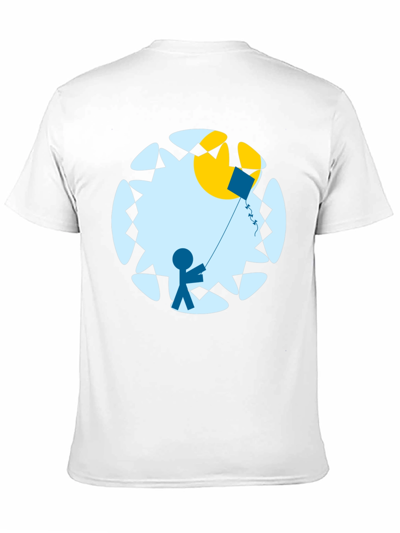 Kite Day Graphic Tee - Black Cotton T-Shirt