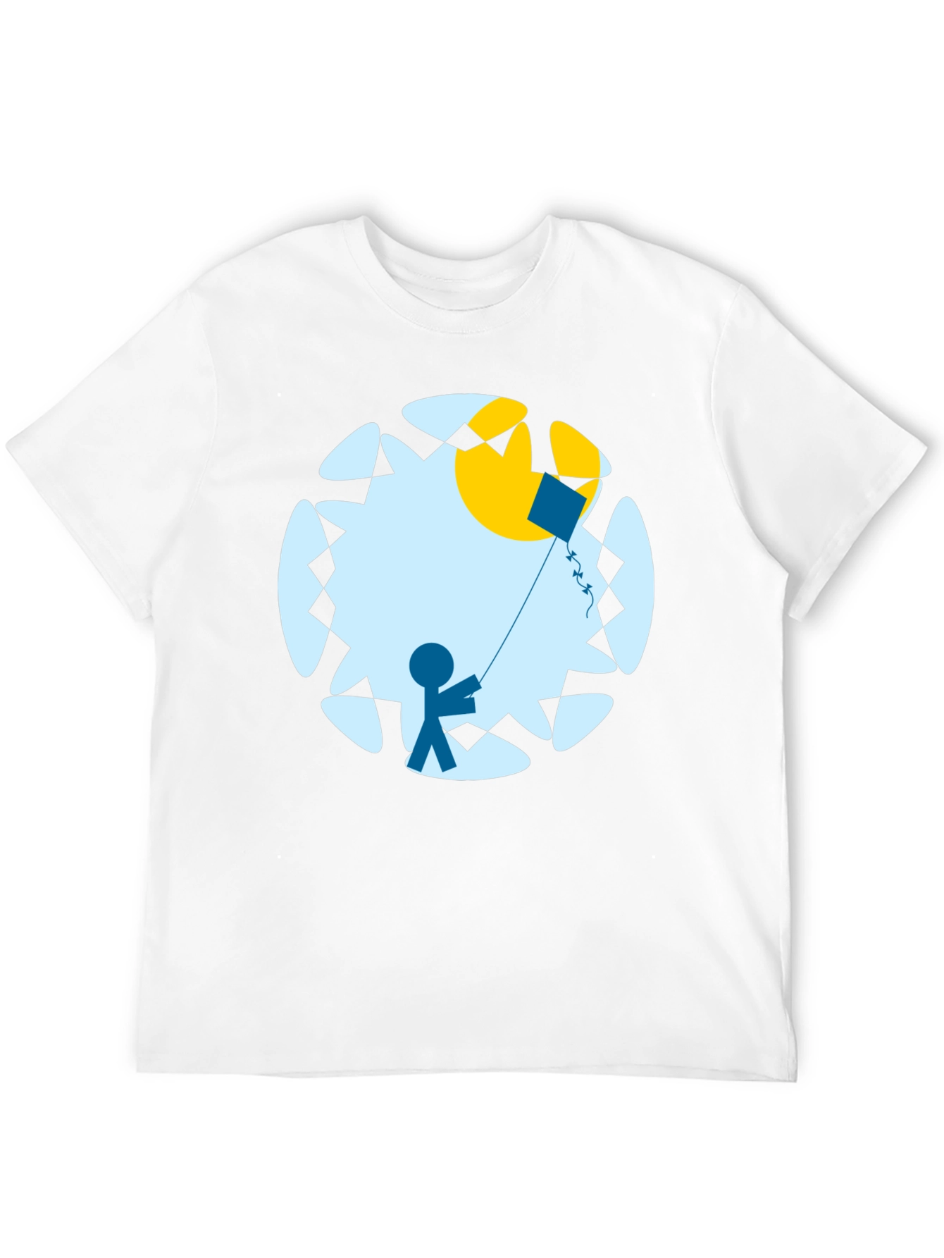 Kite Day Graphic Tee - Black Cotton T-Shirt