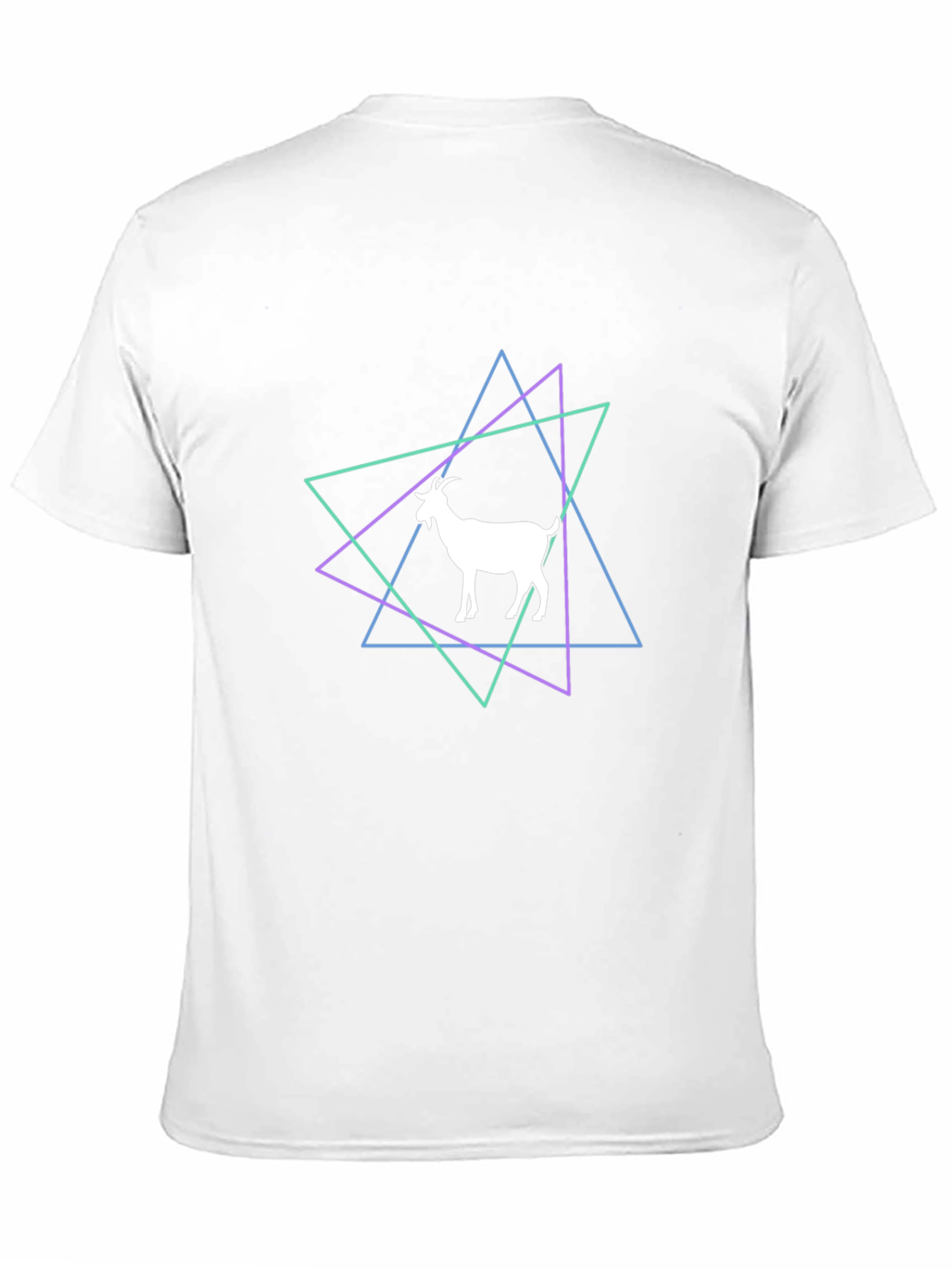 Geometric Goat Graphic Tee - Stylish Black T-Shirt