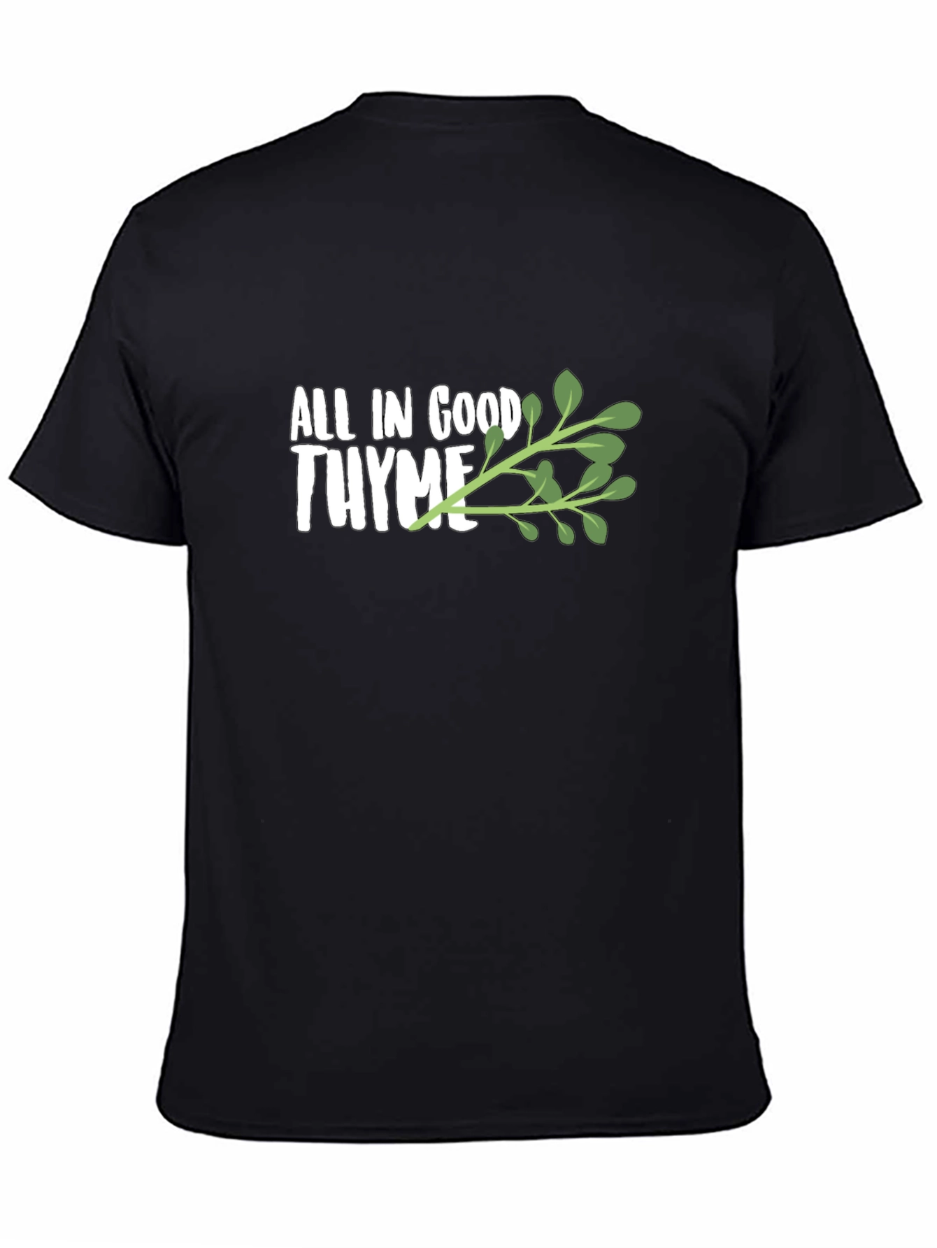 All in Good Thyme Black Graphic Tee