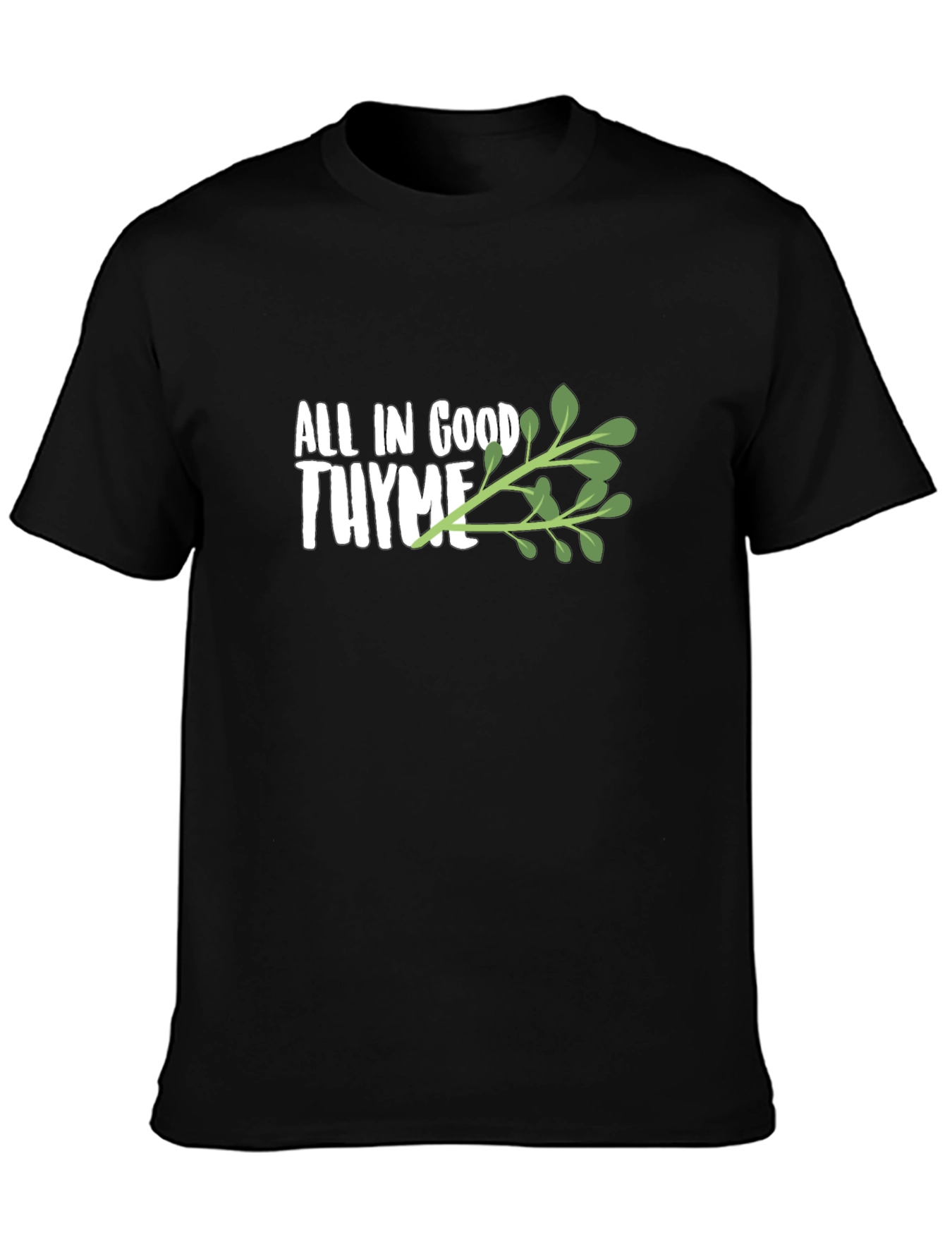 All in Good Thyme Black Graphic Tee