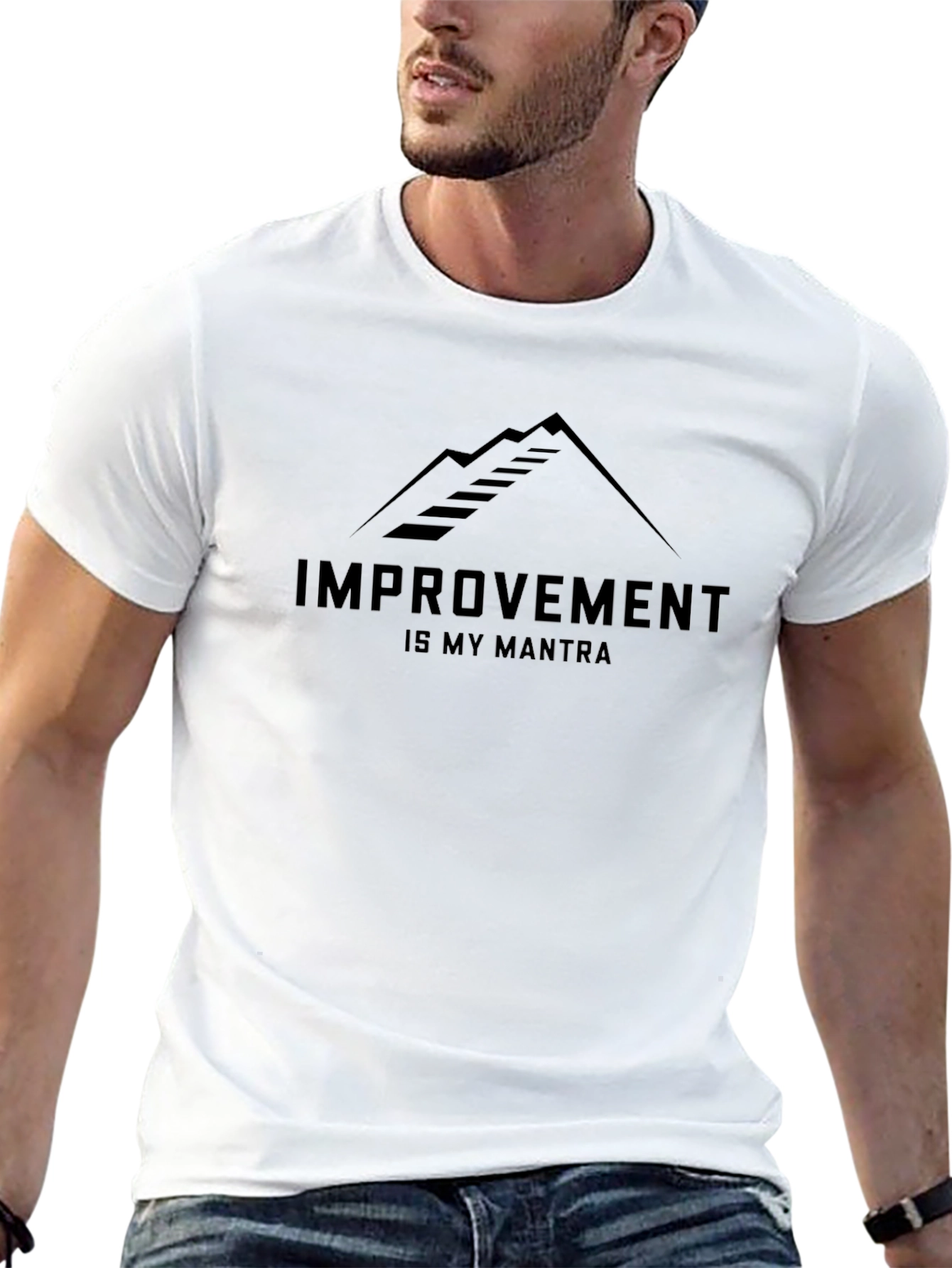 Improvement is My Mantra Black T-Shirt