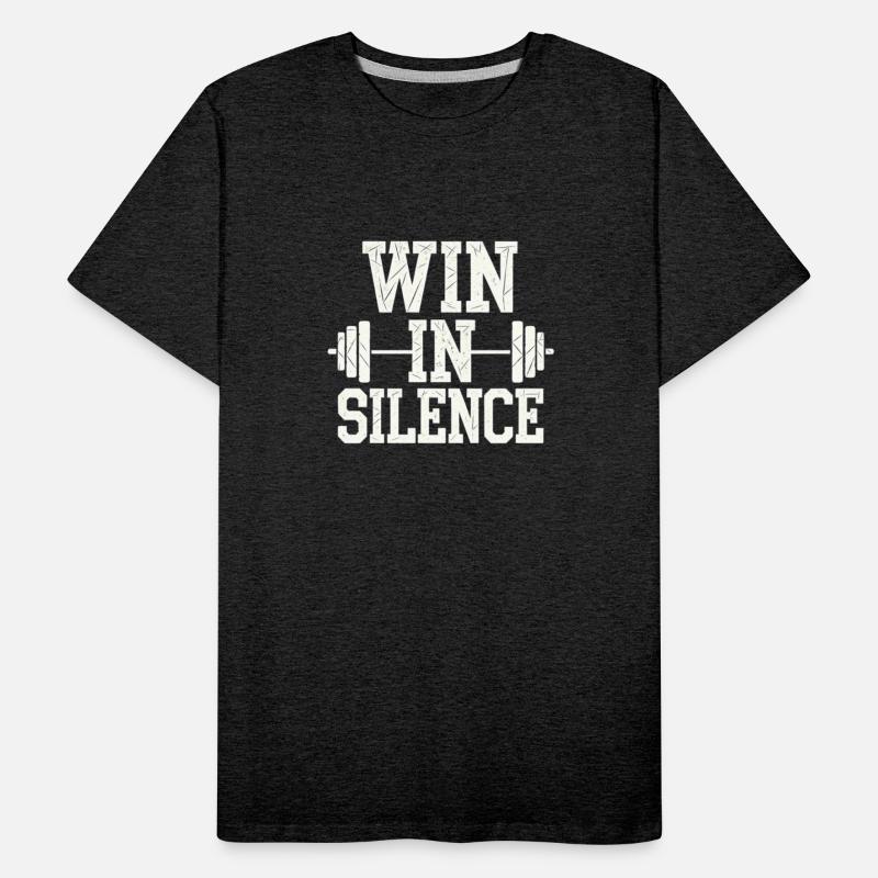 WIN IN SILENCE Fitness Motivation Strong Quote