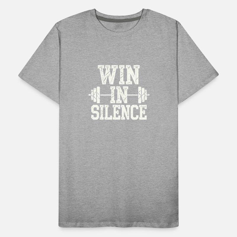 WIN IN SILENCE Fitness Motivation Strong Quote