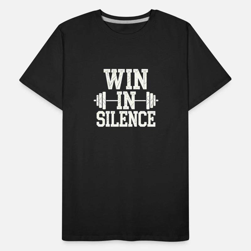 WIN IN SILENCE Fitness Motivation Strong Quote