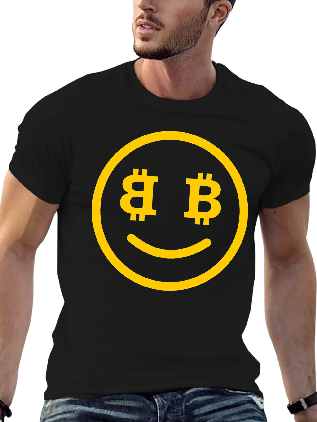 Bitcoin Smiley Face T-Shirt - Crypto Currency Tee