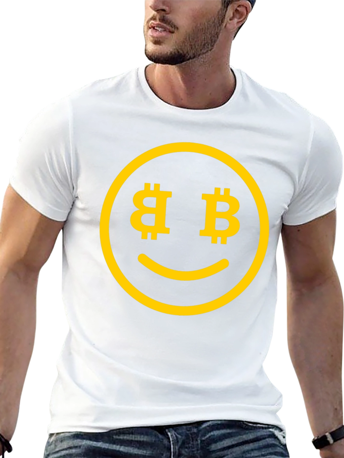 Bitcoin Smiley Face T-Shirt - Crypto Currency Tee