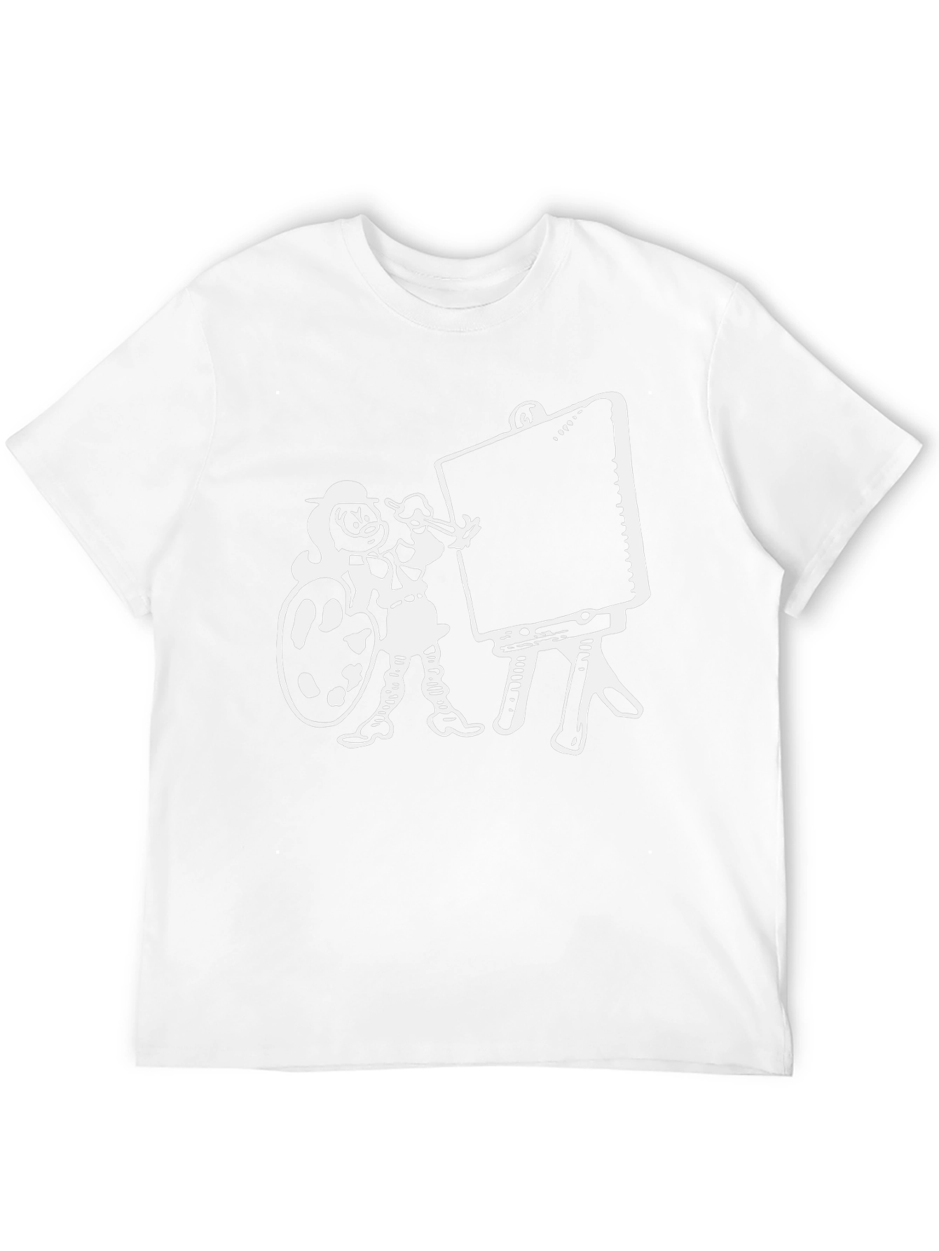 Artist Cartoon Graphic Tee - Black