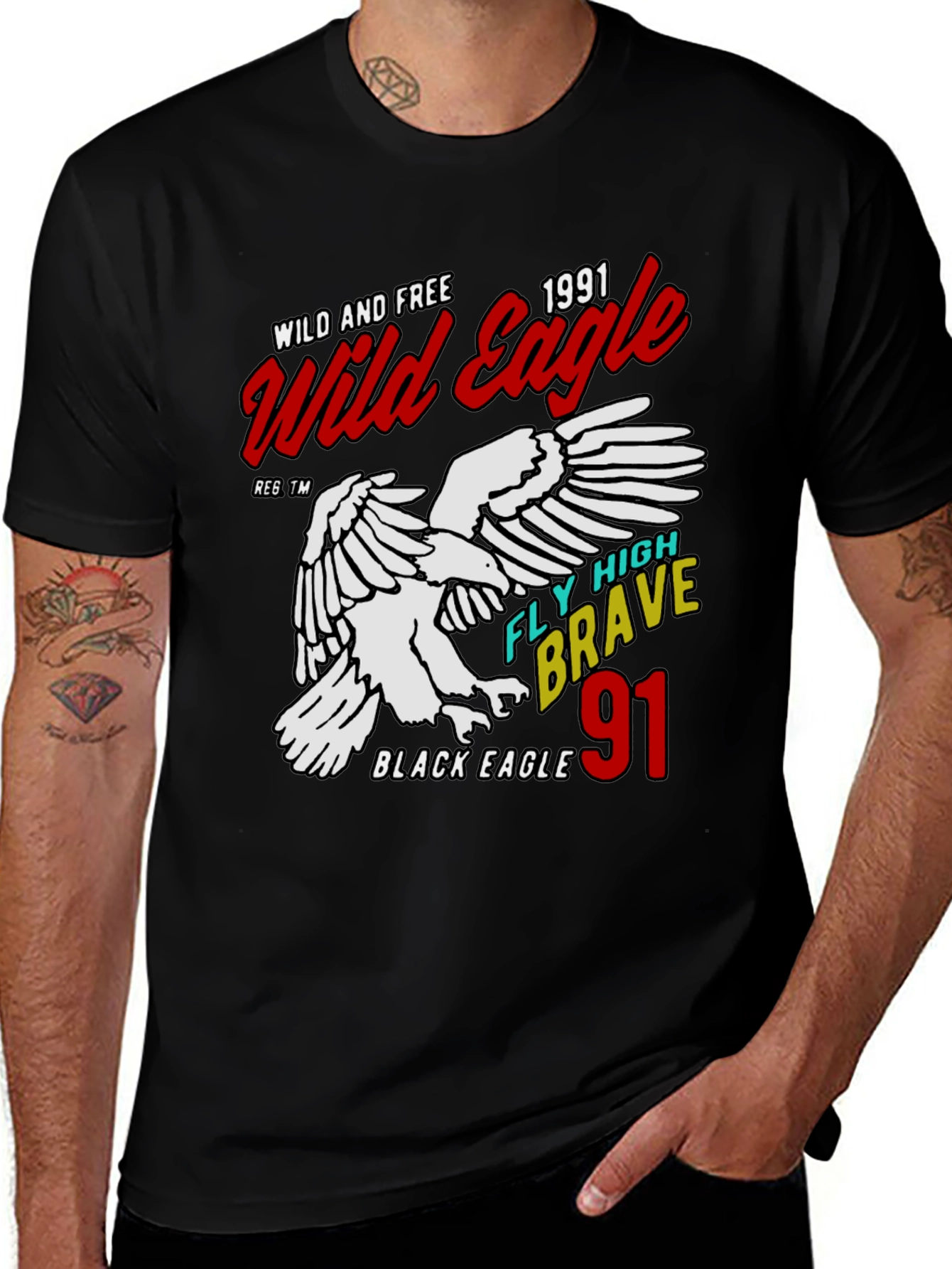 Wild Eagle 1991 Graphic Tee - Black