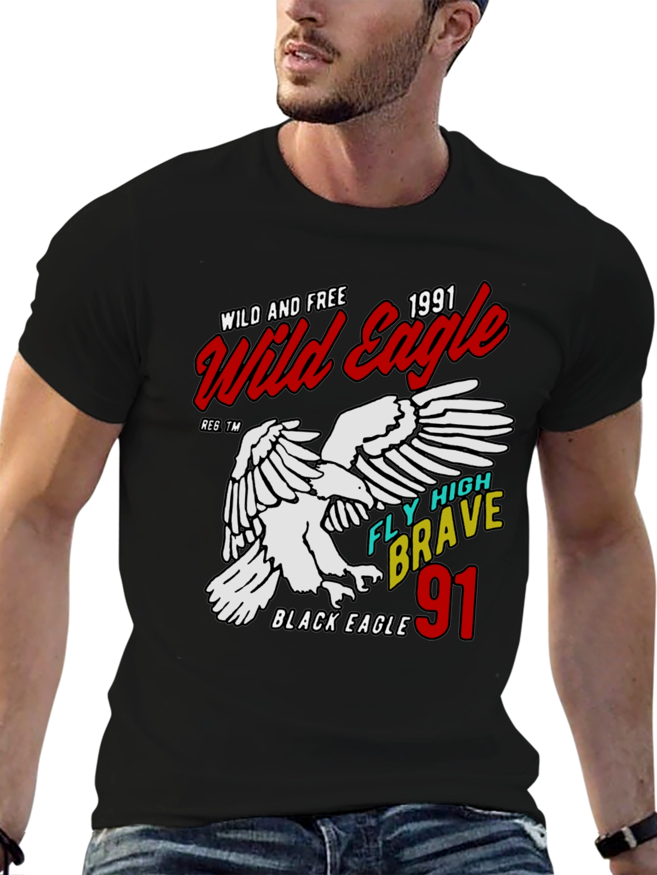 Wild Eagle 1991 Graphic Tee - Black