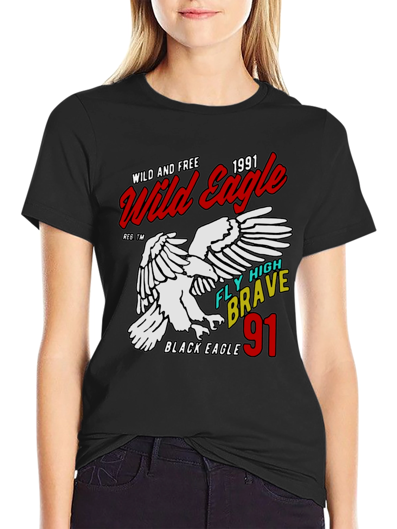 Wild Eagle 1991 Graphic Tee - Black