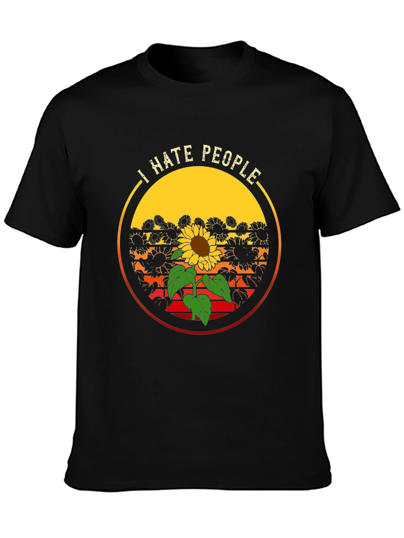 I Hate People Sunflower Graphic Tee