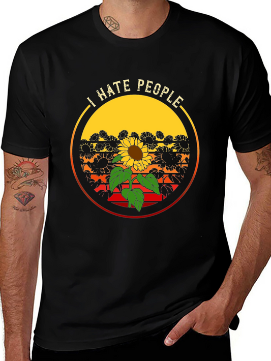 I Hate People Sunflower Graphic Tee