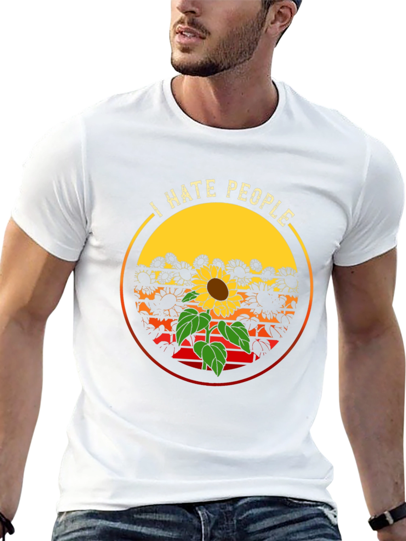 I Hate People Sunflower Graphic Tee