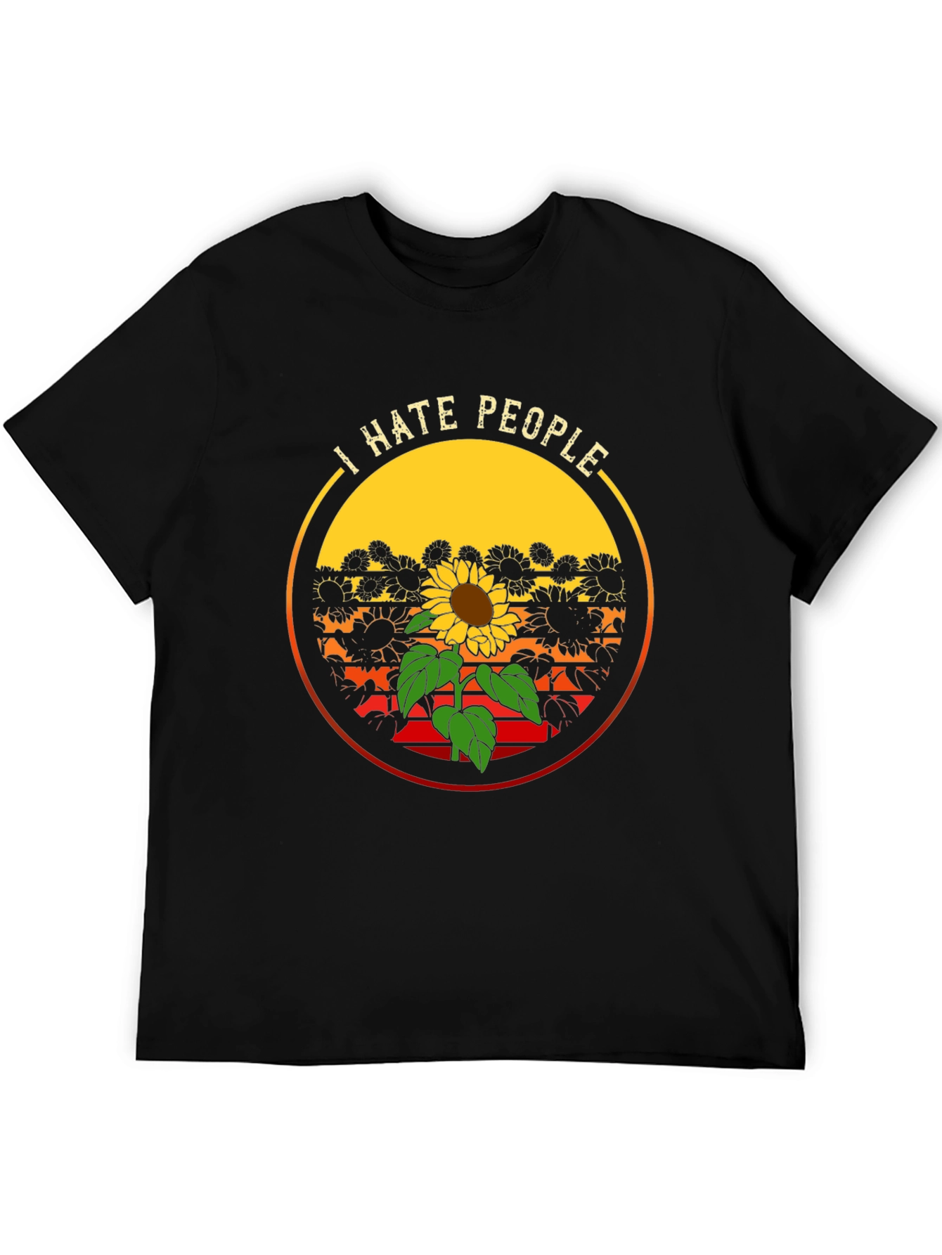 I Hate People Sunflower Graphic Tee