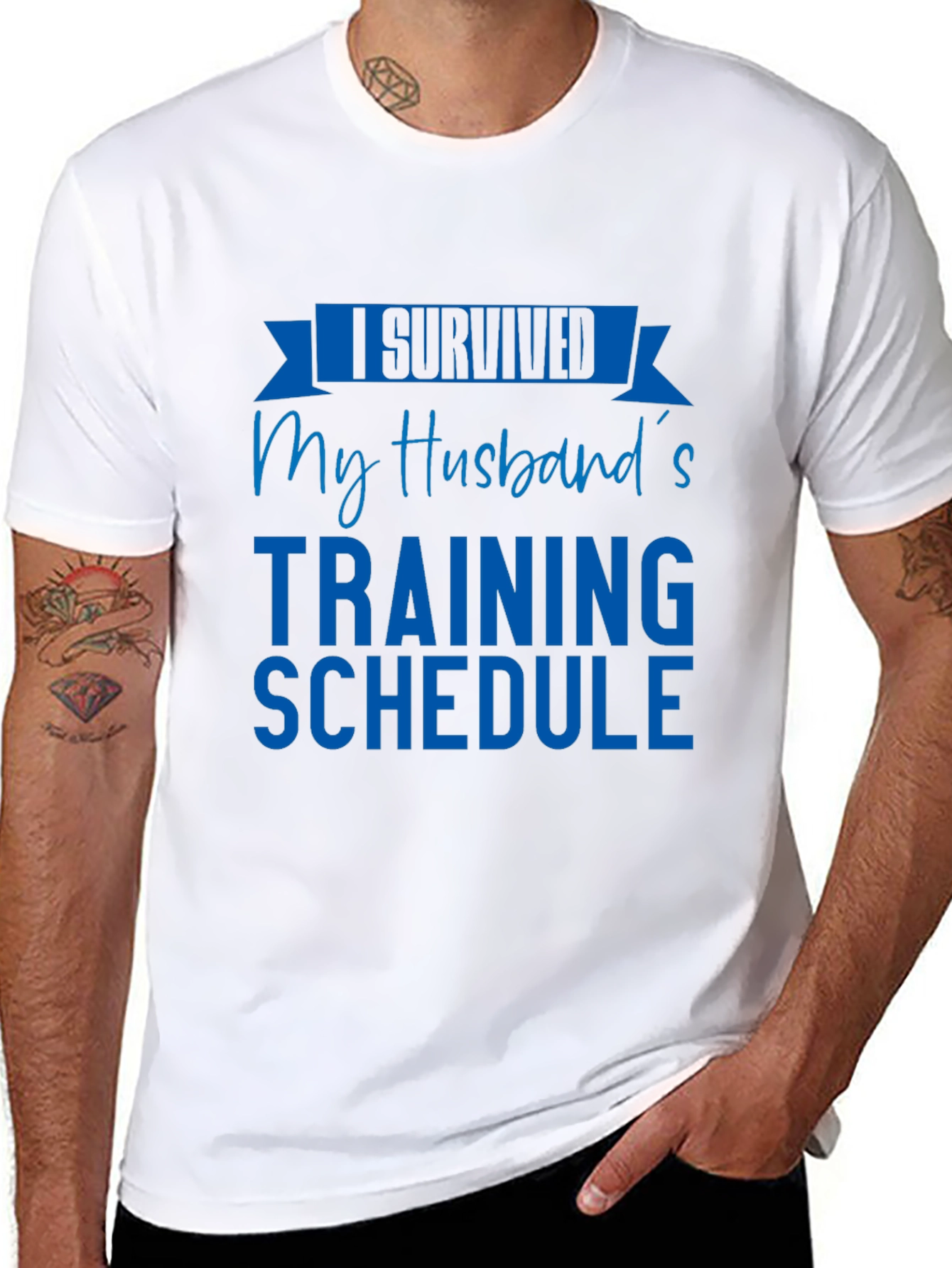 I Survived My Husbands Training Schedule T-Shirt