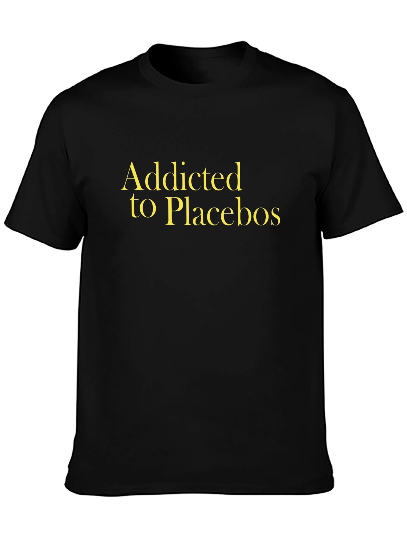 Addicted to Placebos Black Graphic Tee