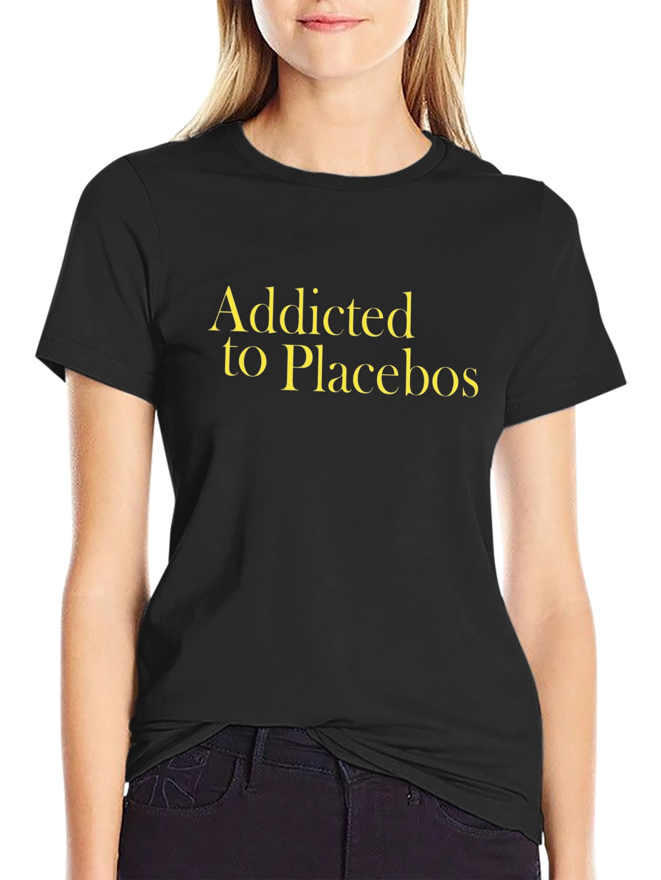 Addicted to Placebos Black Graphic Tee