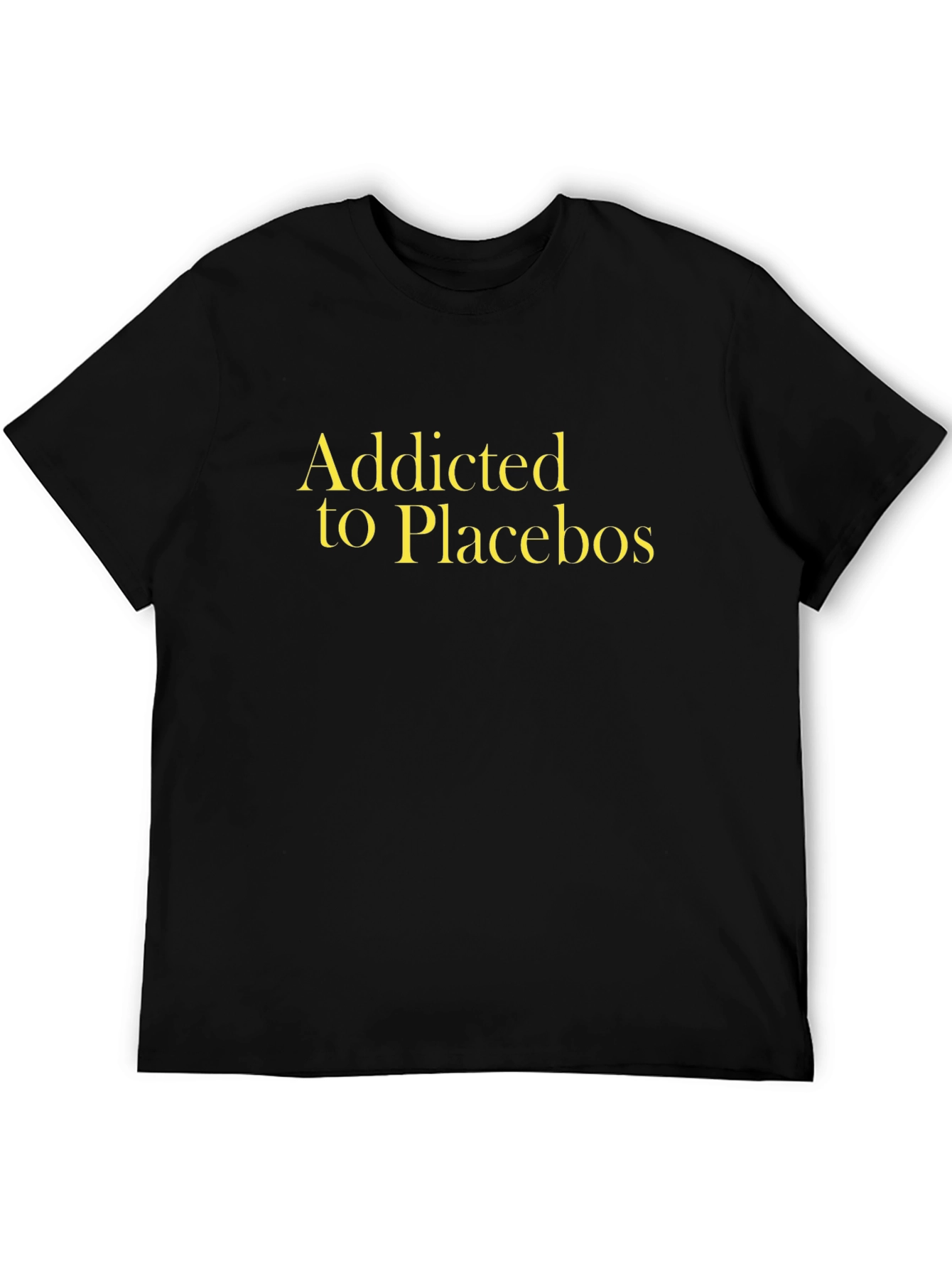 Addicted to Placebos Black Graphic Tee