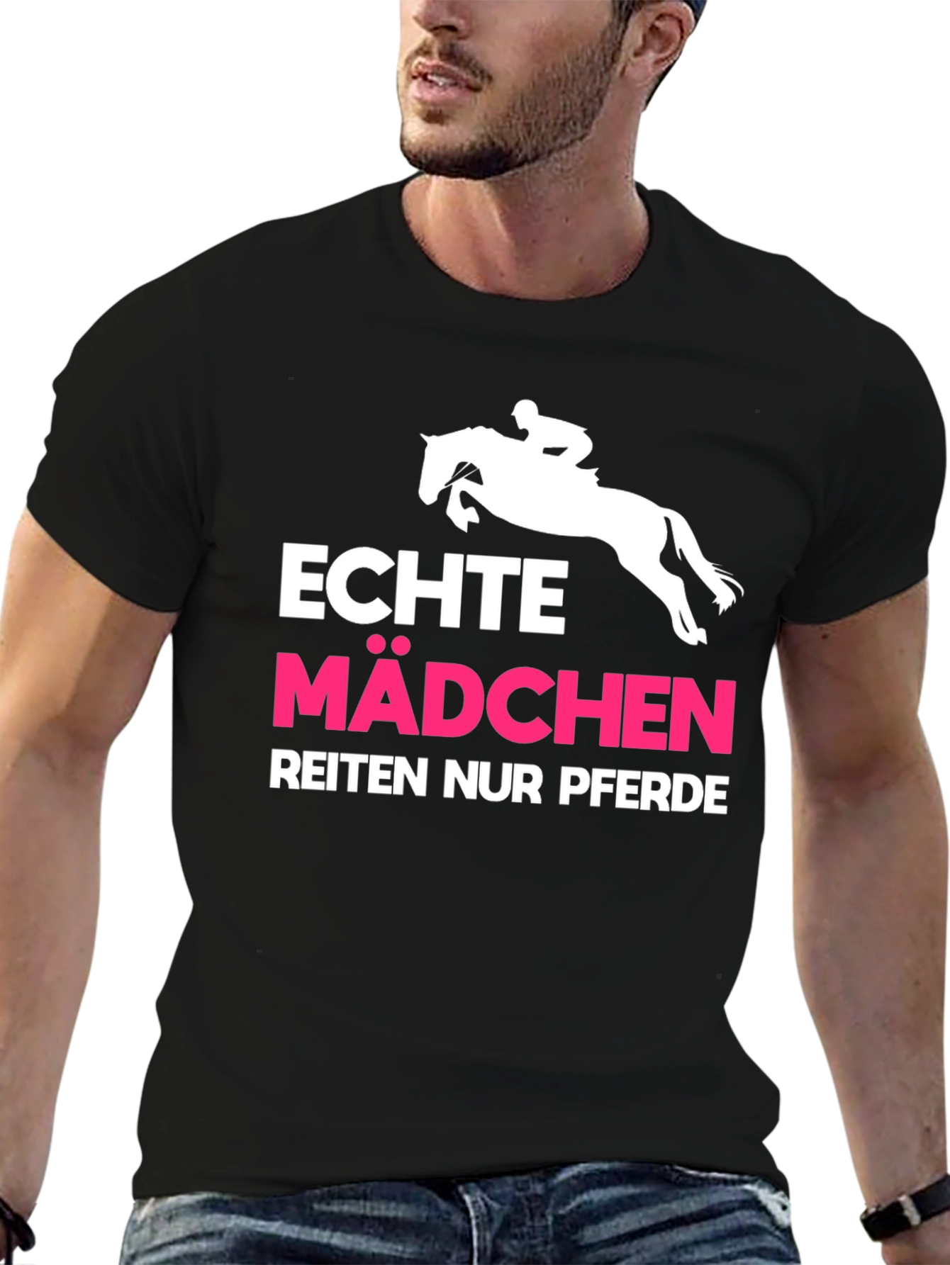 Echte Mädchen Reiten Nur Pferde Graphic Tee