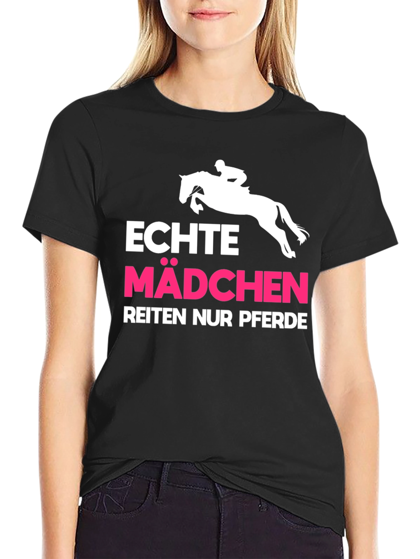 Echte Mädchen Reiten Nur Pferde Graphic Tee