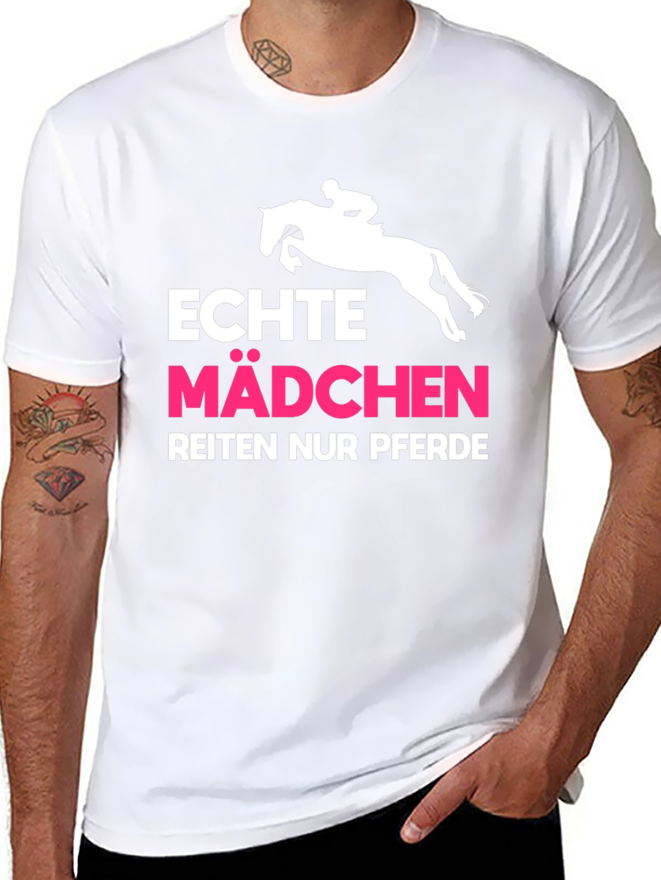 Echte Mädchen Reiten Nur Pferde Graphic Tee