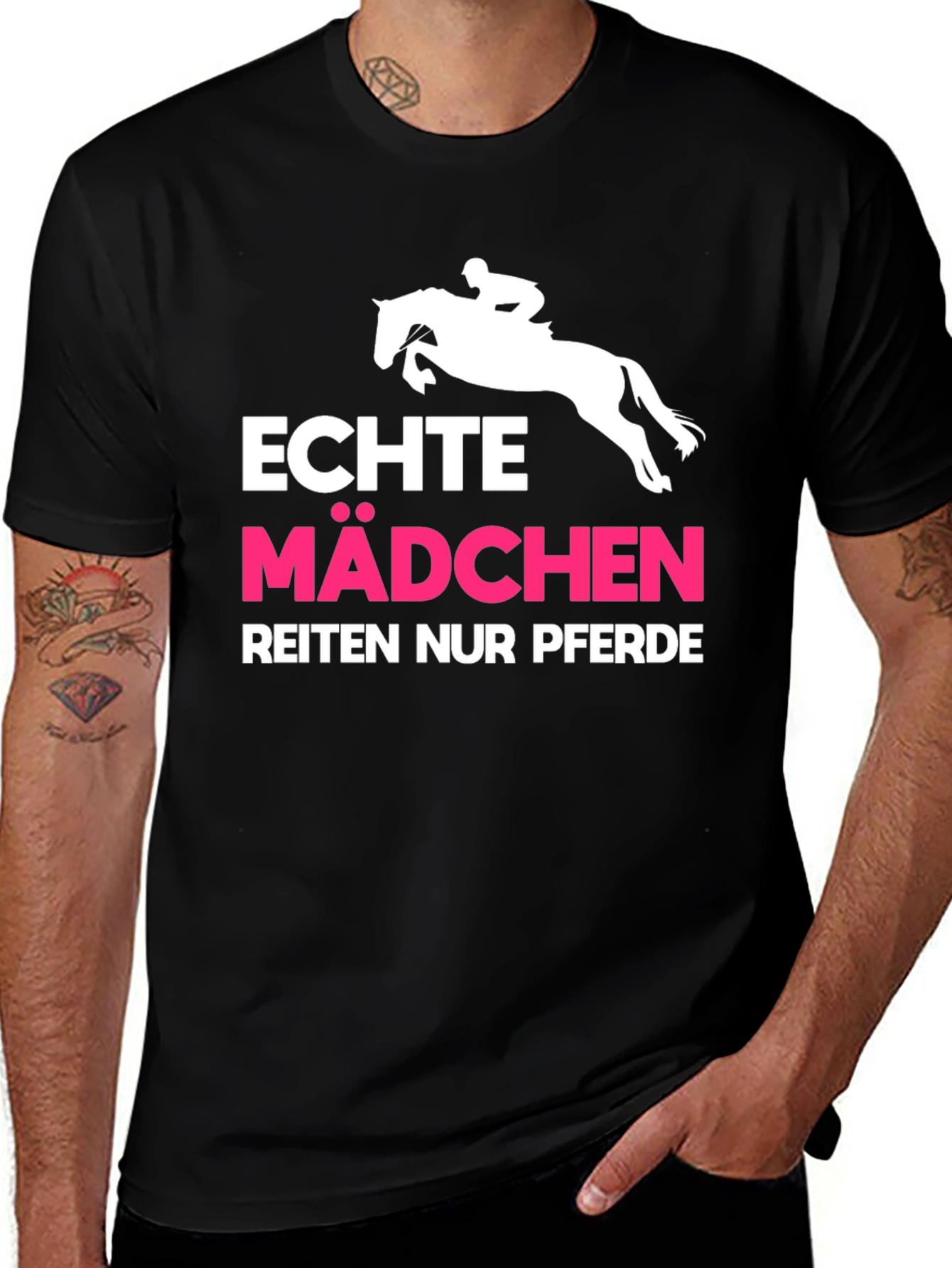 Echte Mädchen Reiten Nur Pferde Graphic Tee
