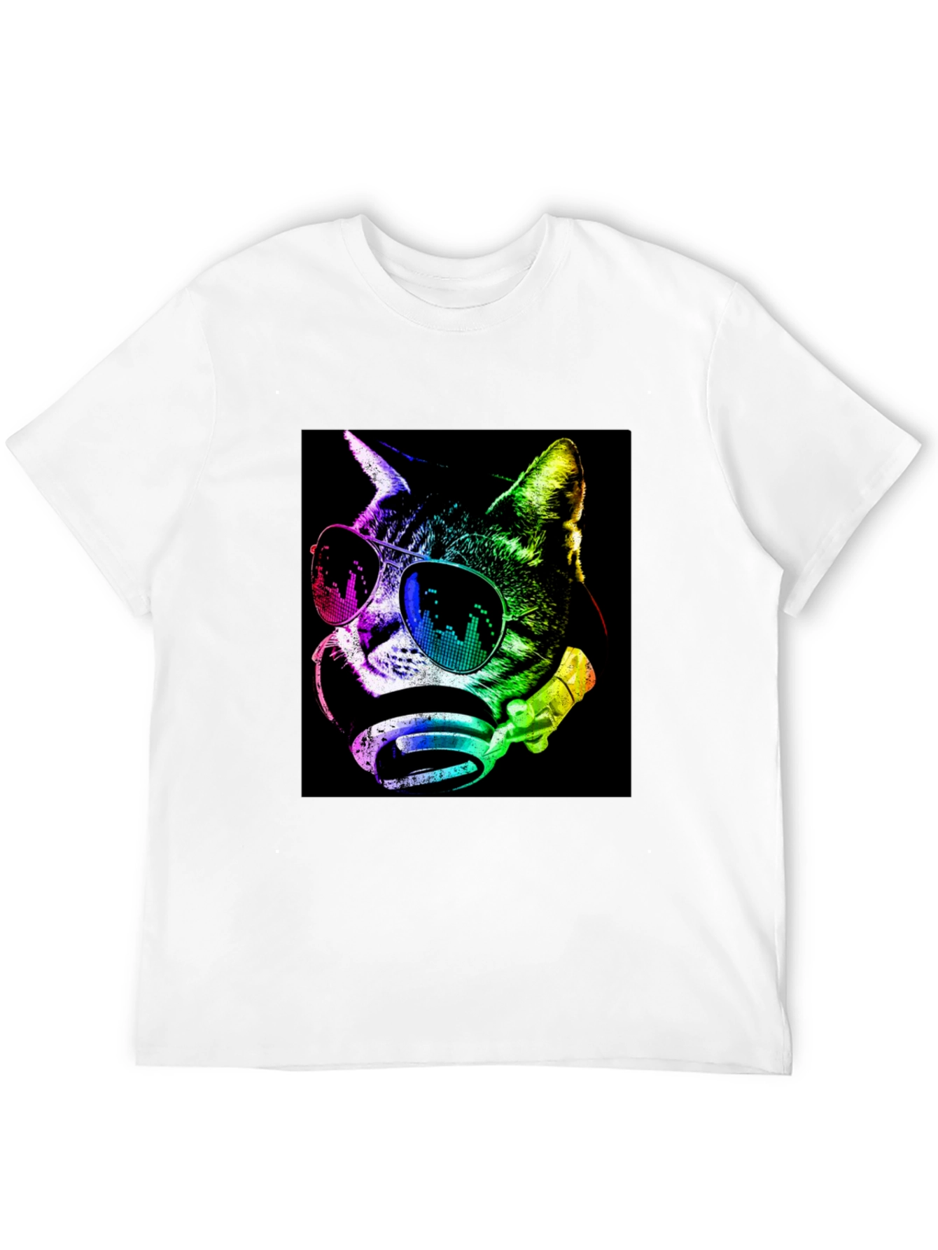 Cool Cat Graphic Tee - Trendy Black T-Shirt