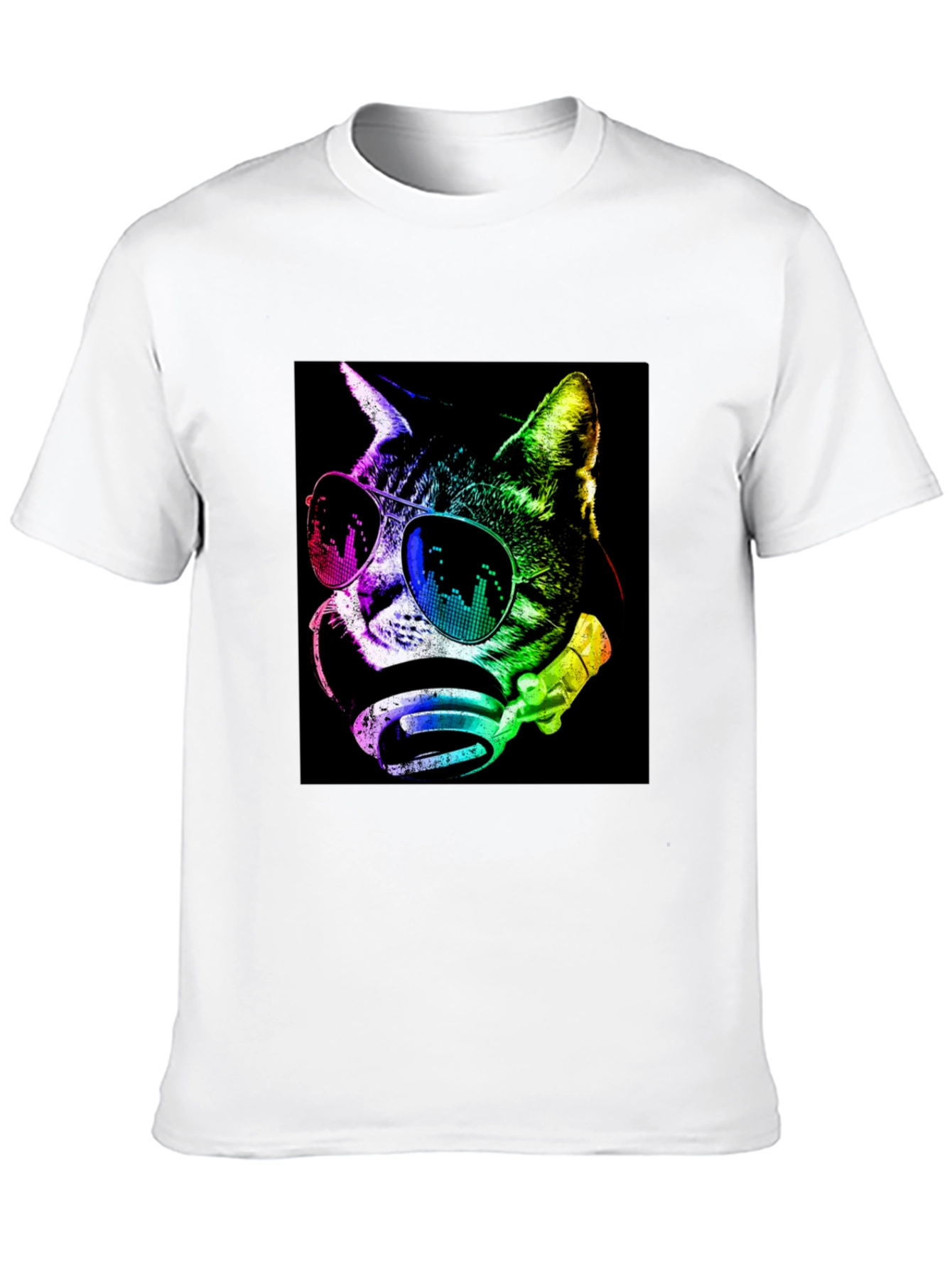 Cool Cat Graphic Tee - Trendy Black T-Shirt