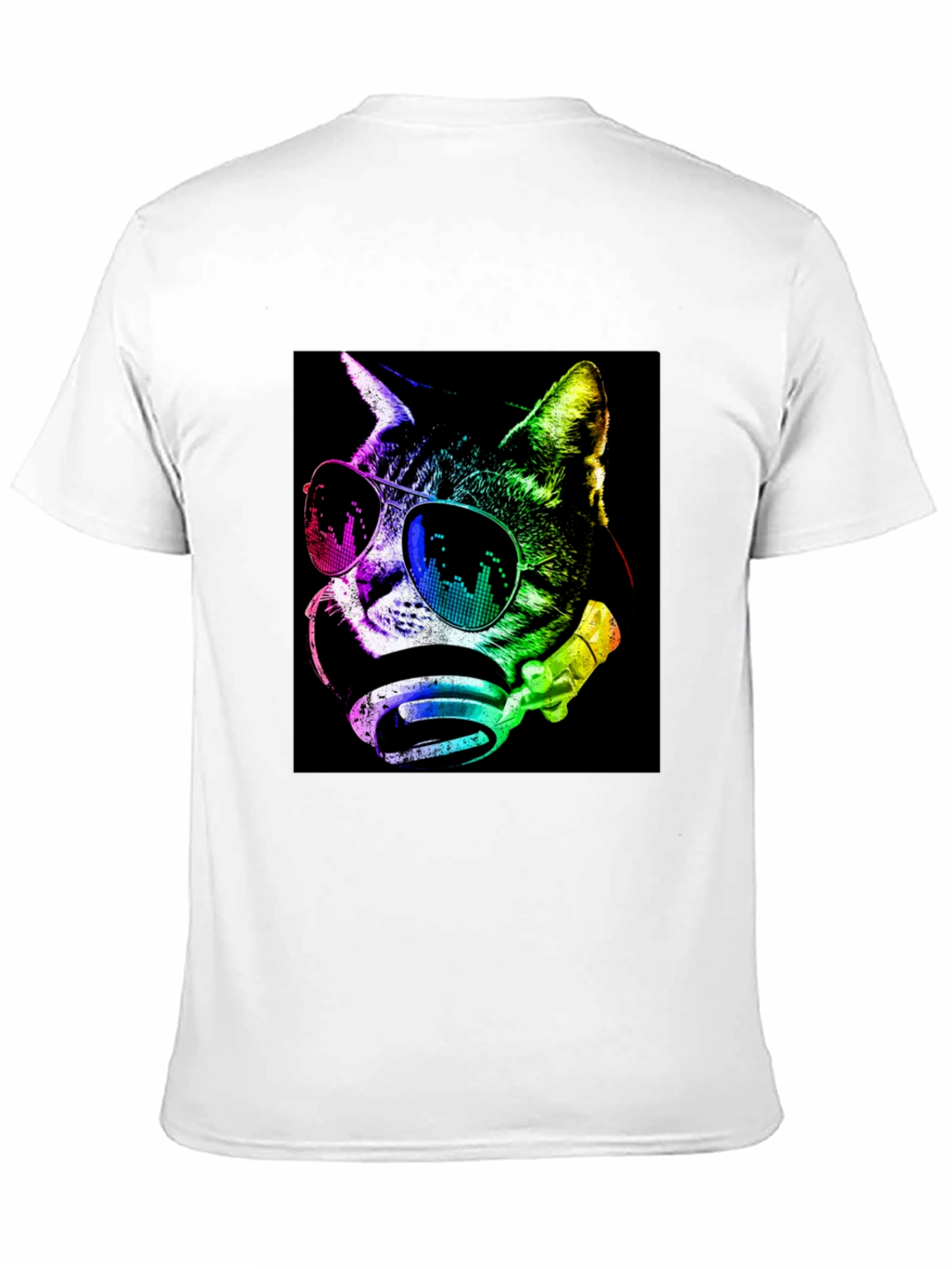 Cool Cat Graphic Tee - Trendy Black T-Shirt