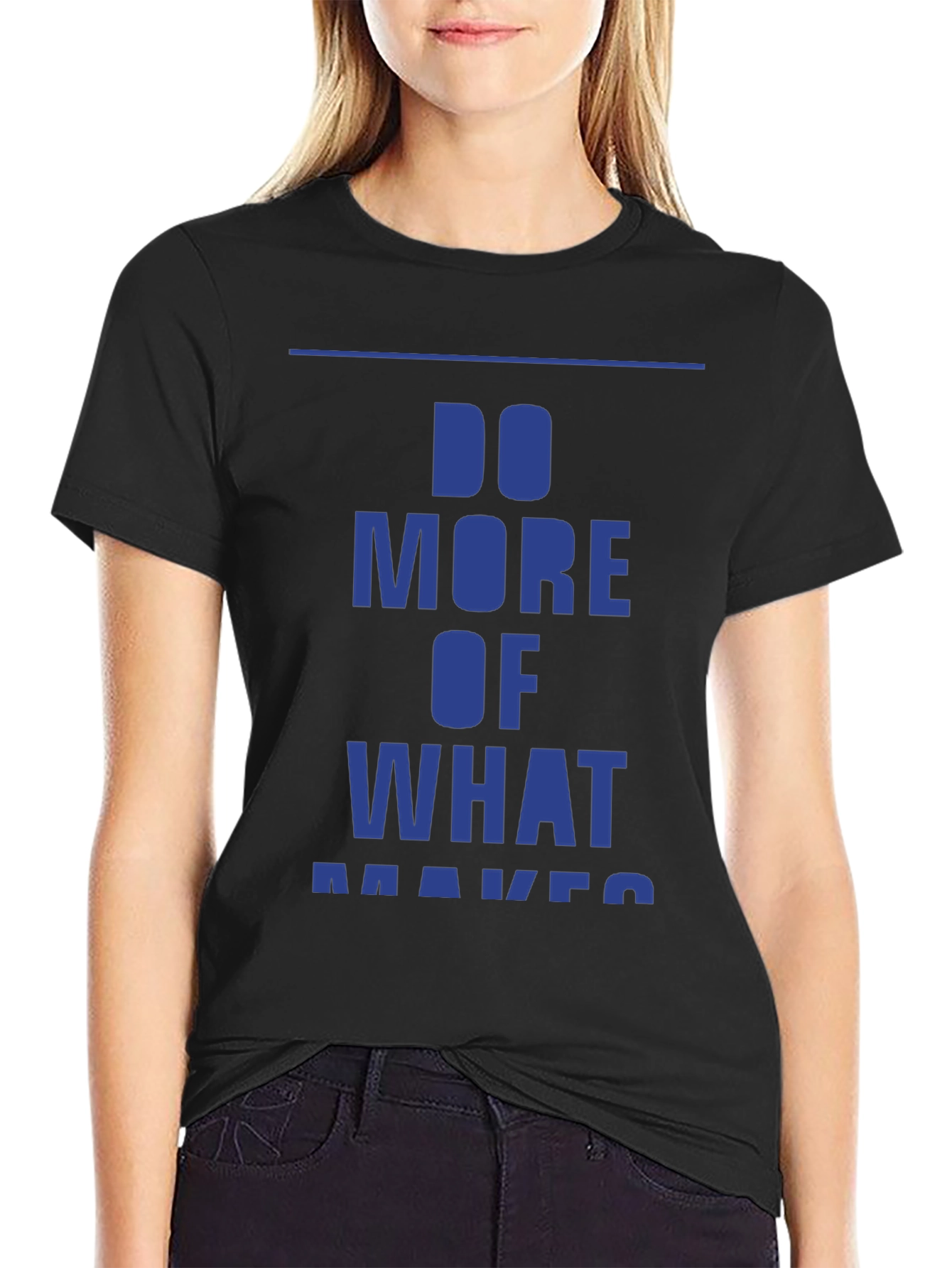 Motivational Do More Graphic Tee - Black