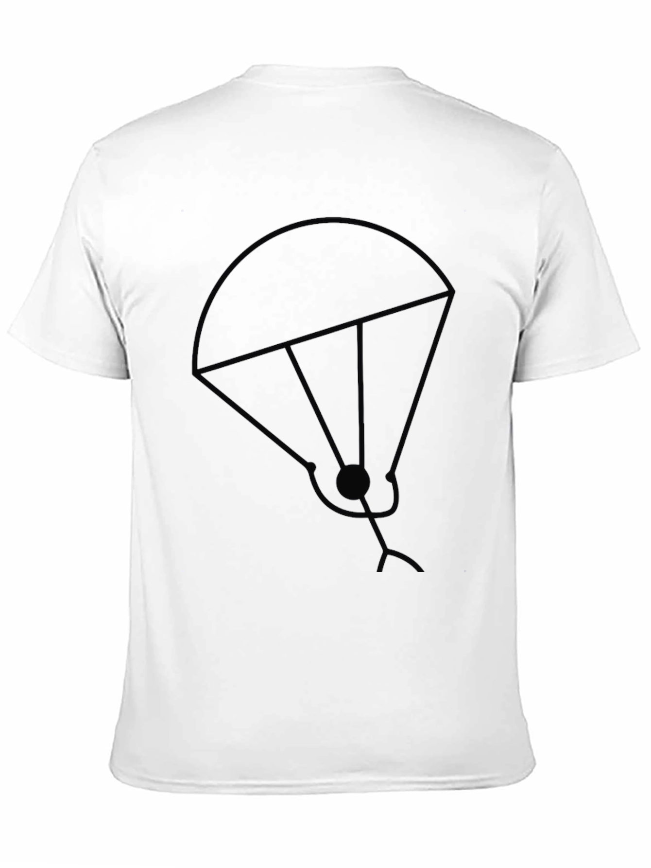 Black Parachute Graphic Tee - Skydiving Shirt