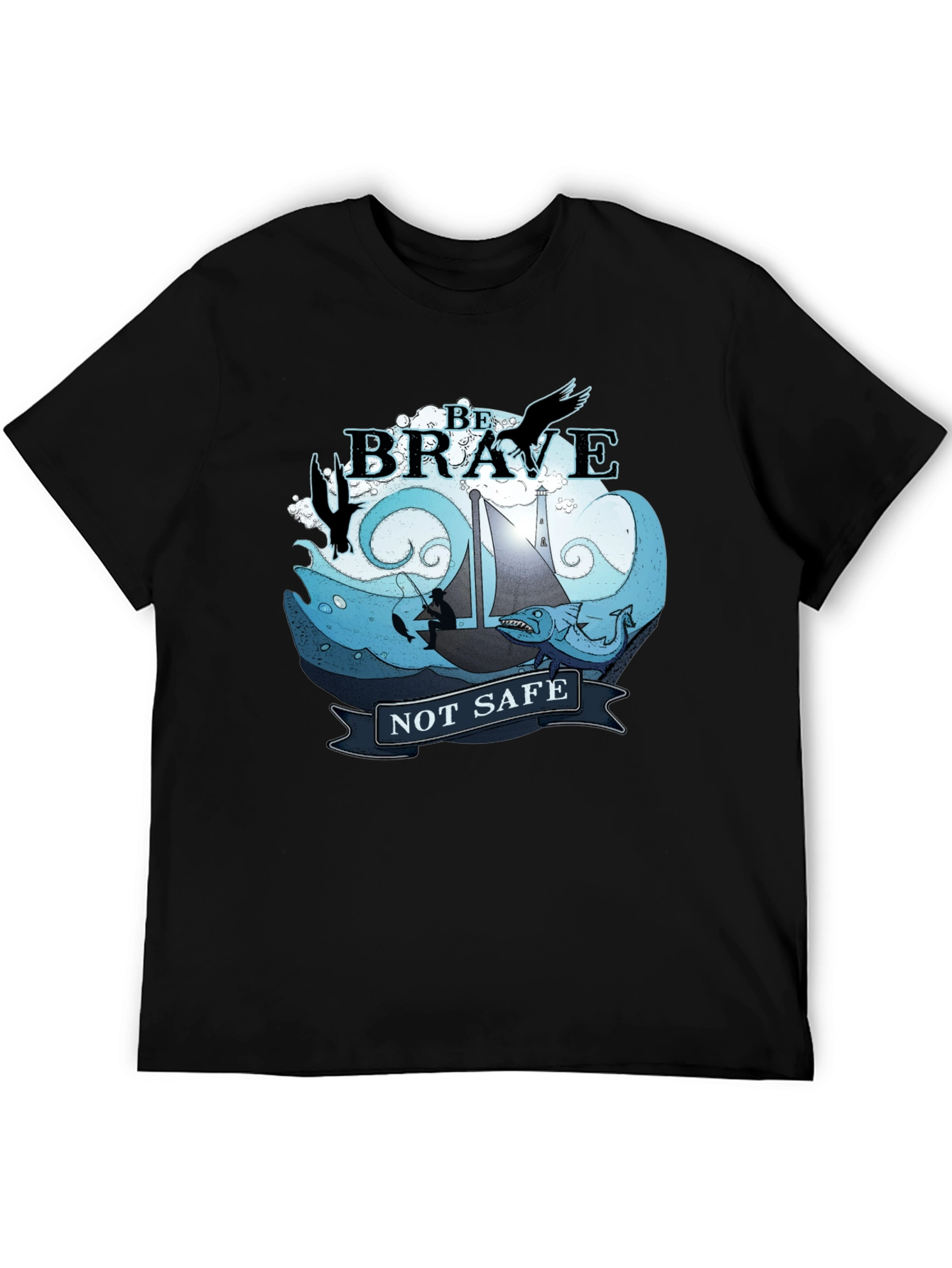 Be Brave Graphic T-Shirt - Black