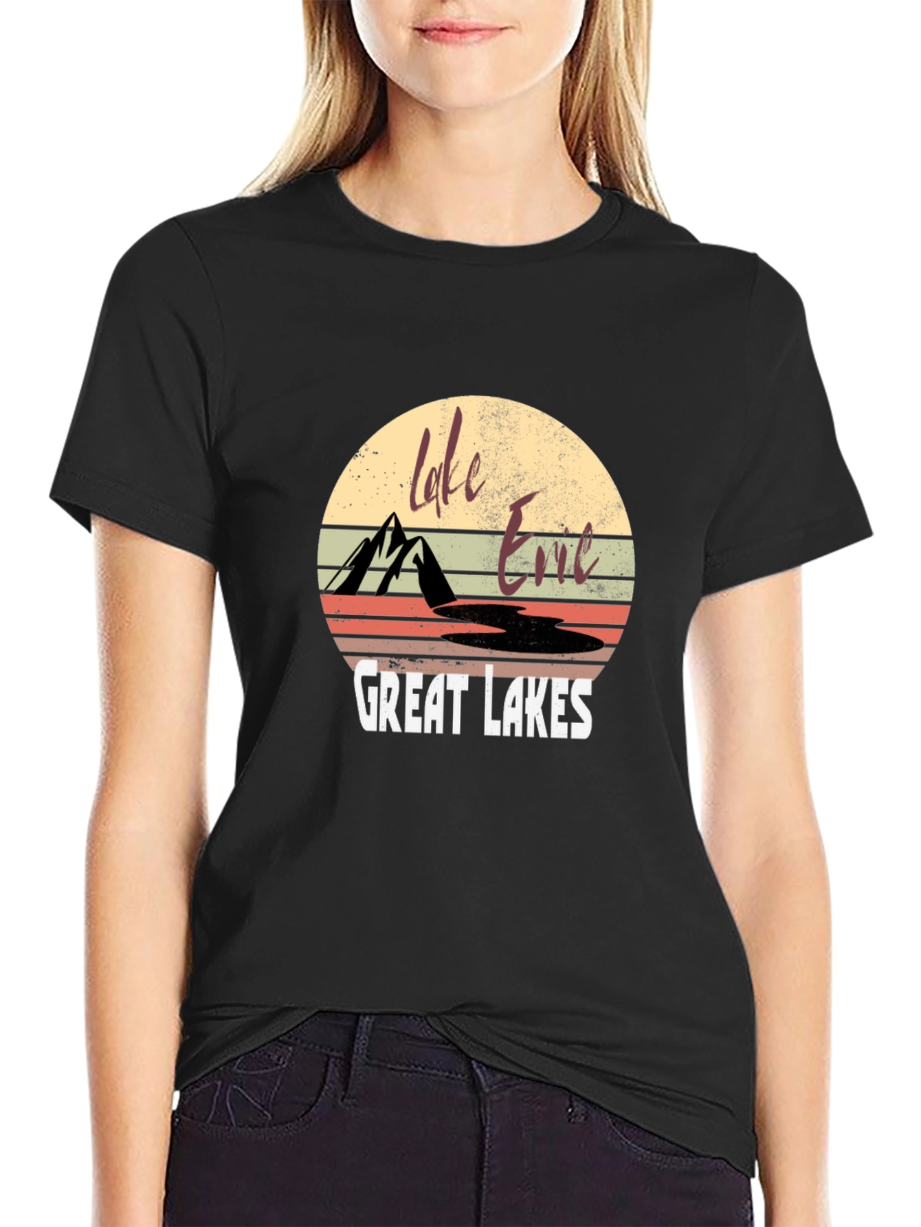 Lake Erie Great Lakes Retro T-Shirt